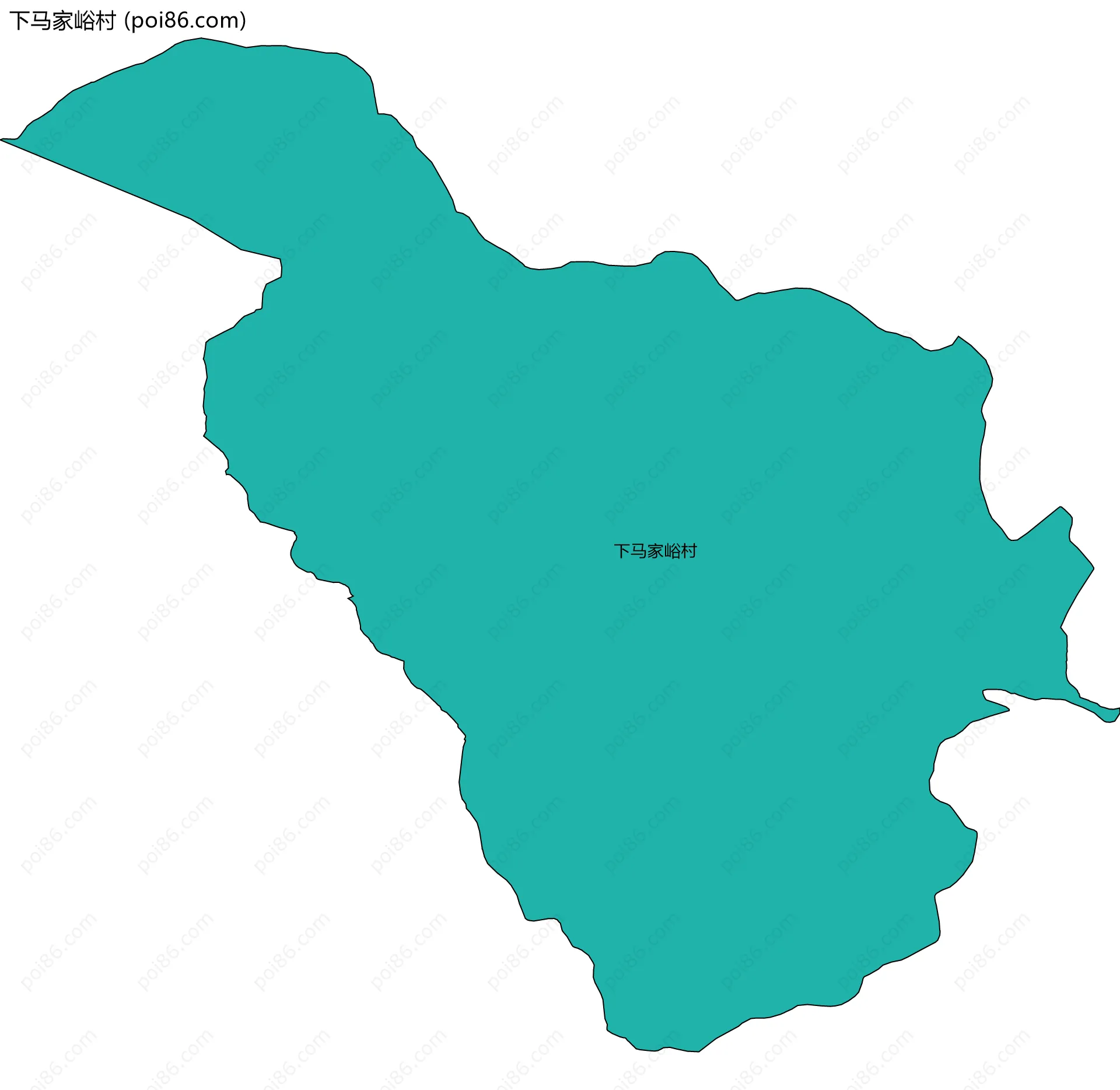 下马家峪村边界地图