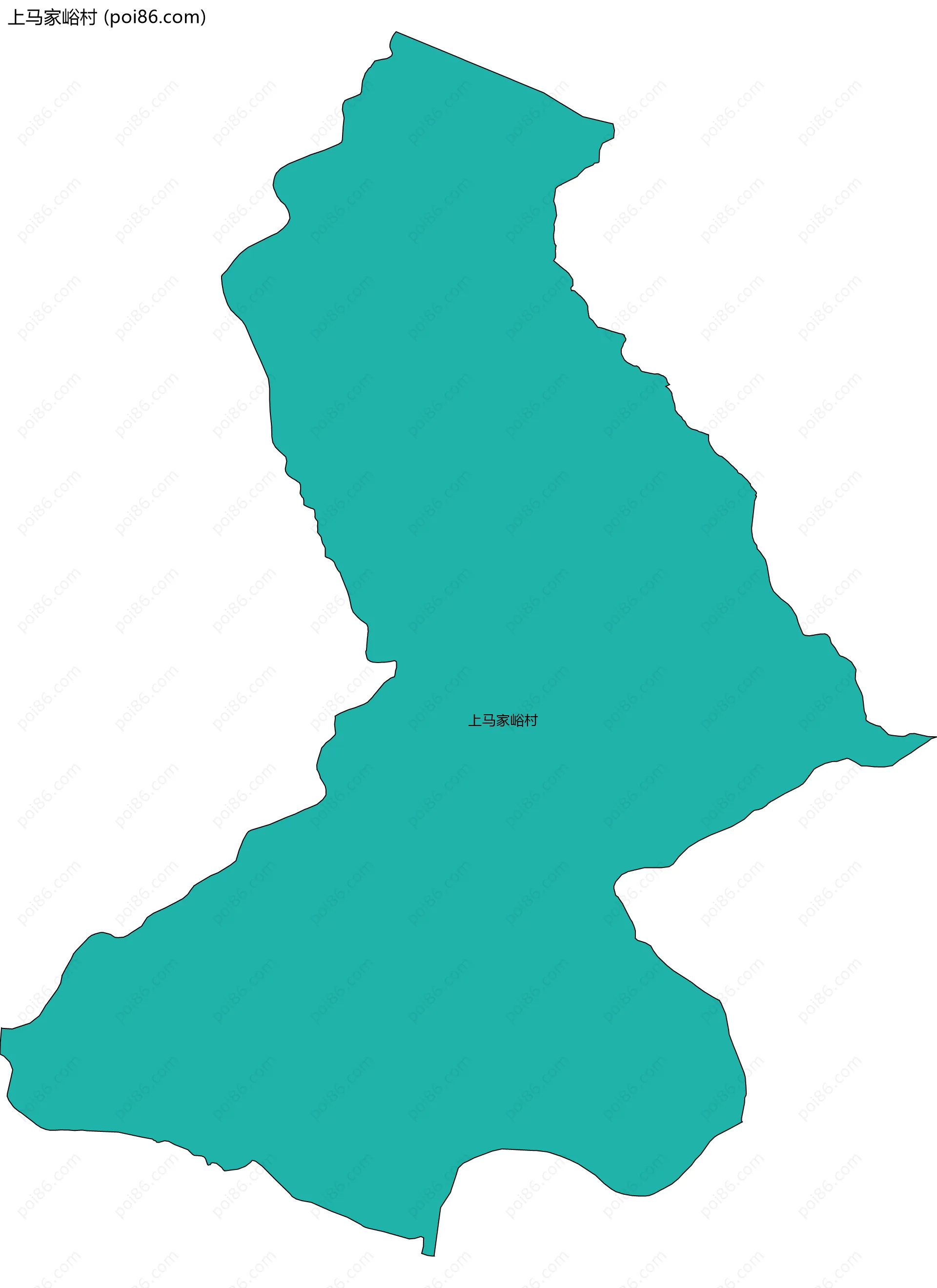 上马家峪村边界地图