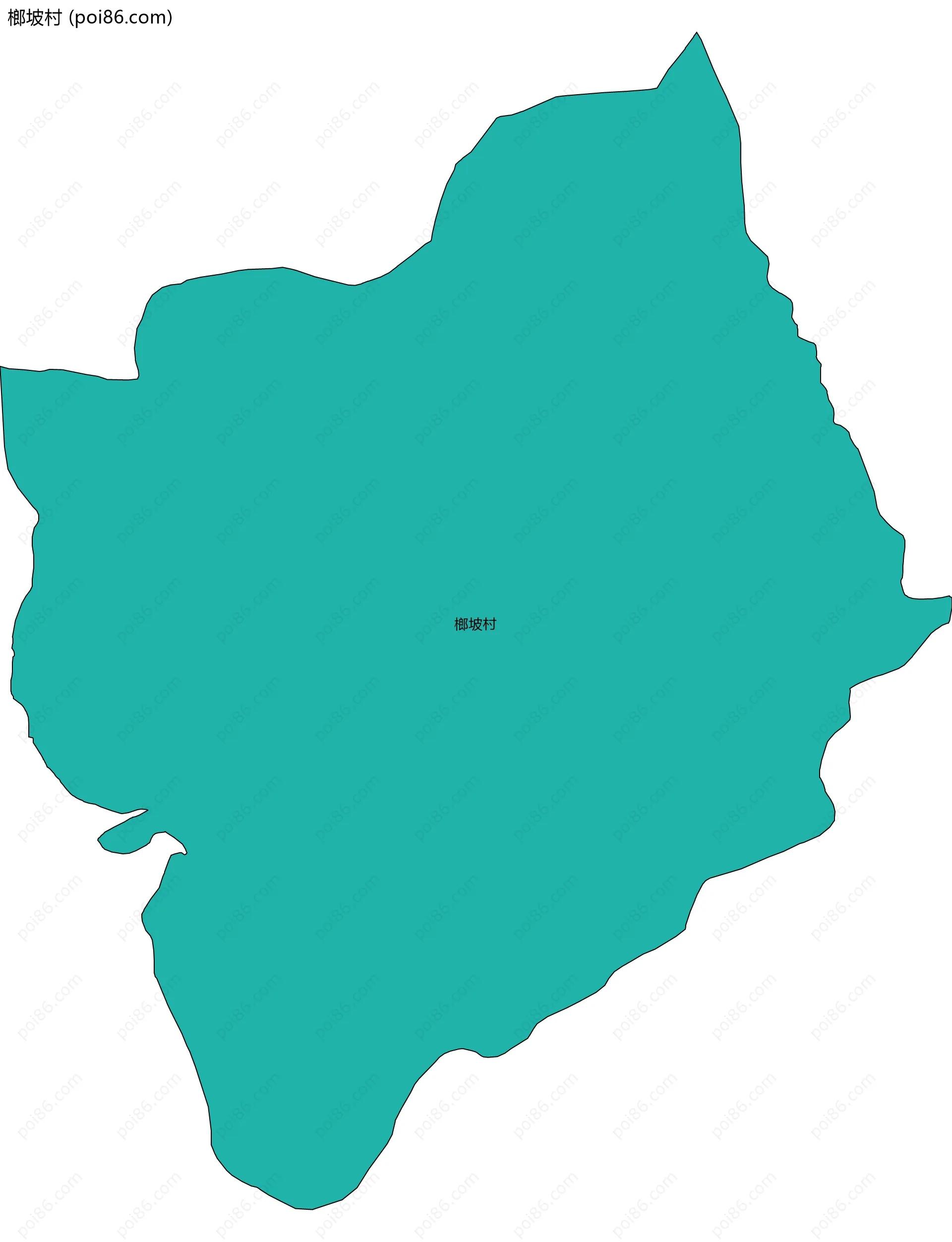 榔坡村边界地图