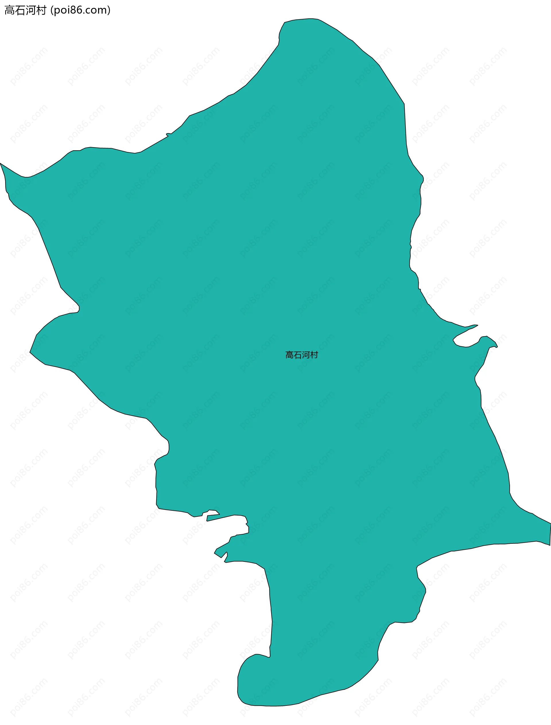 高石河村边界地图