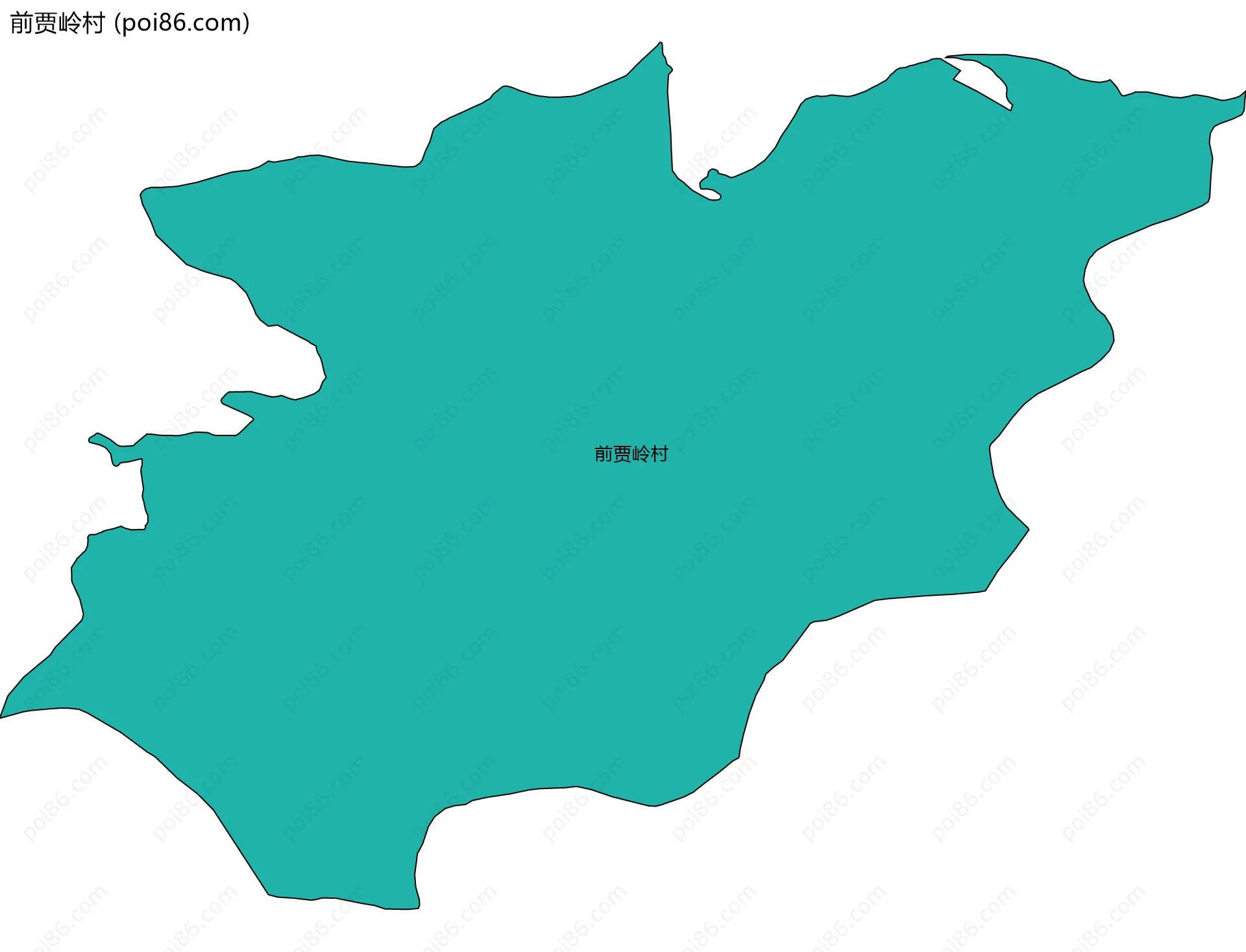 前贾岭村边界地图