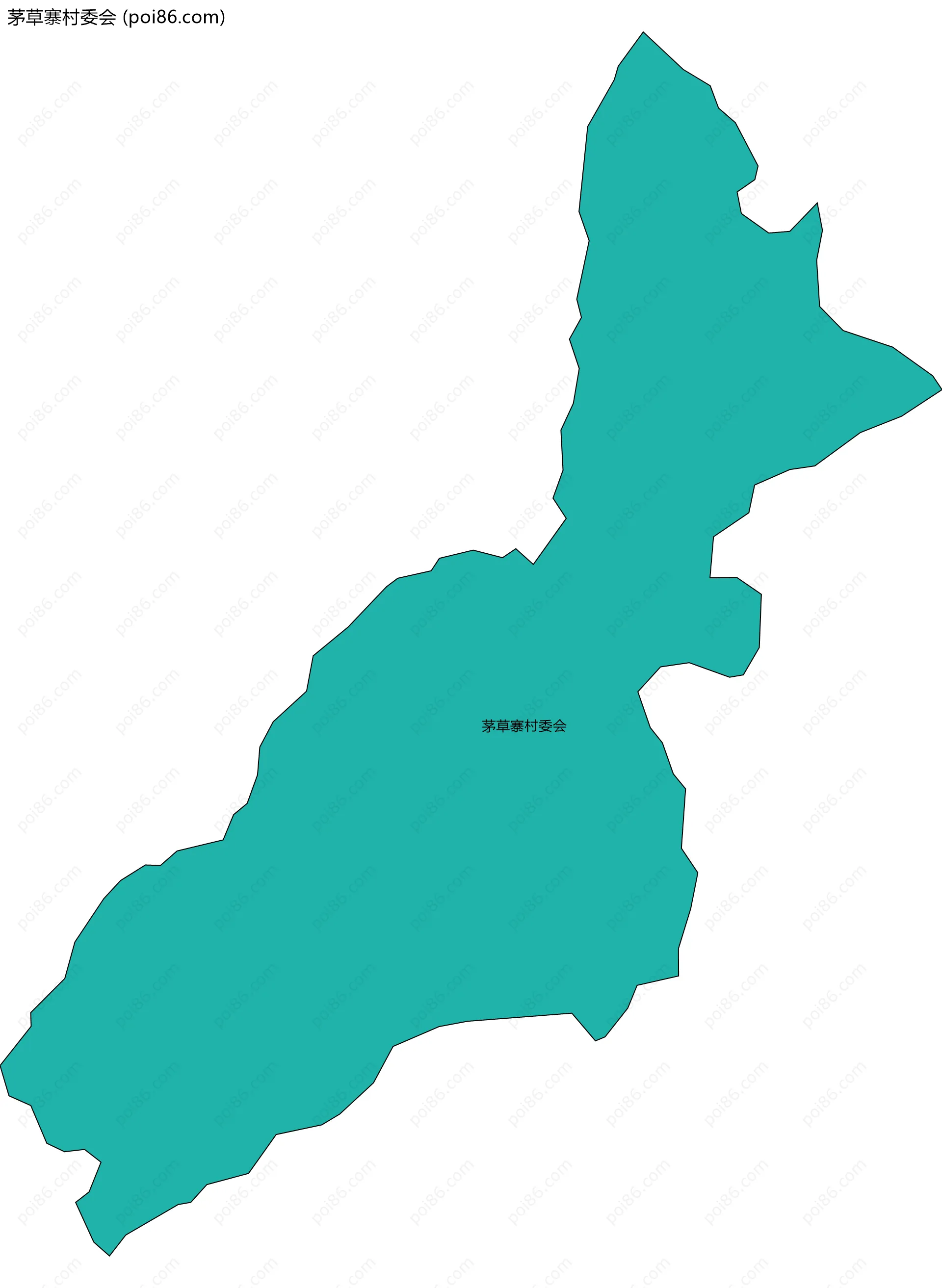 茅草寨村委会边界地图