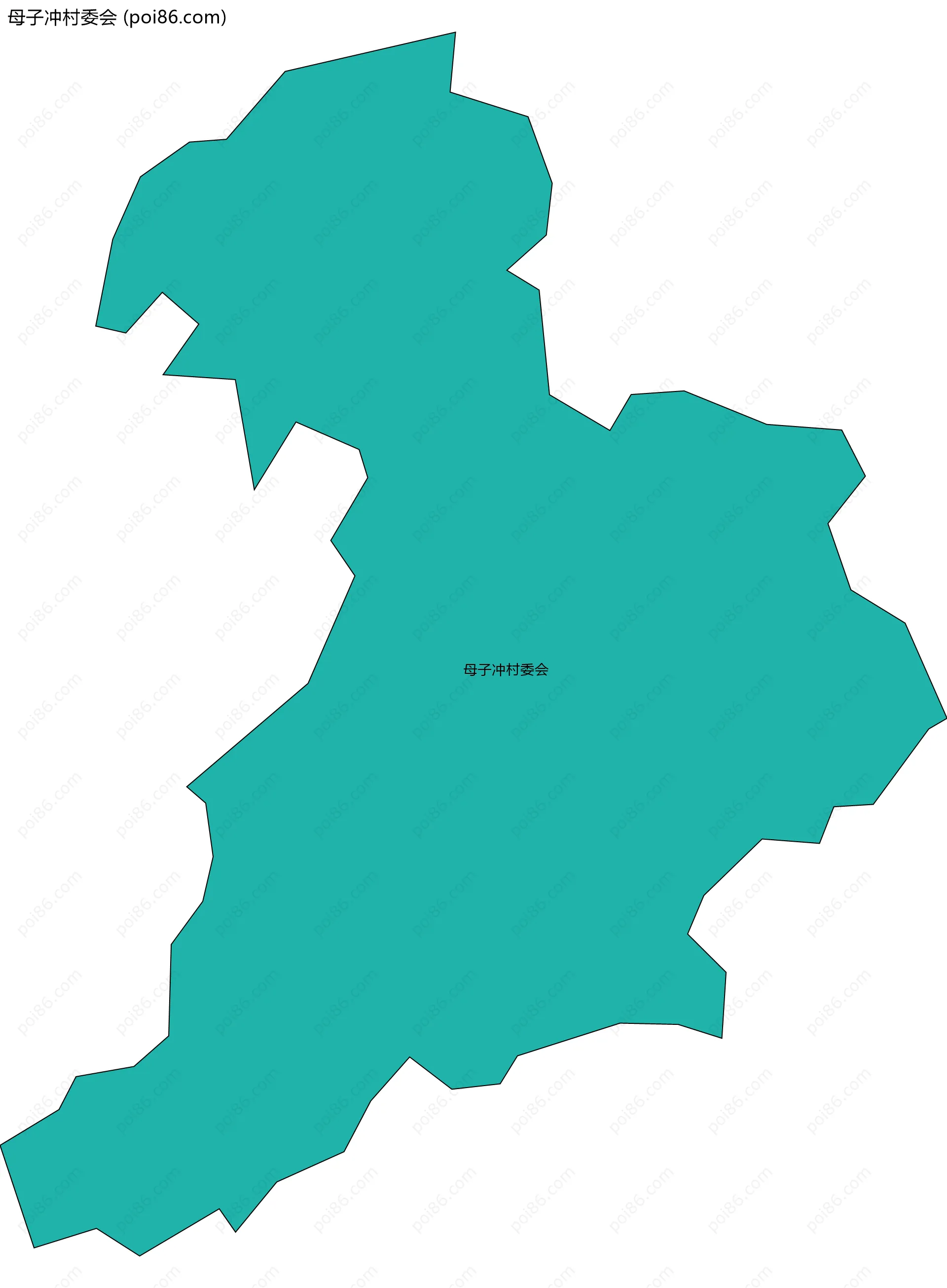 母子冲村委会边界地图
