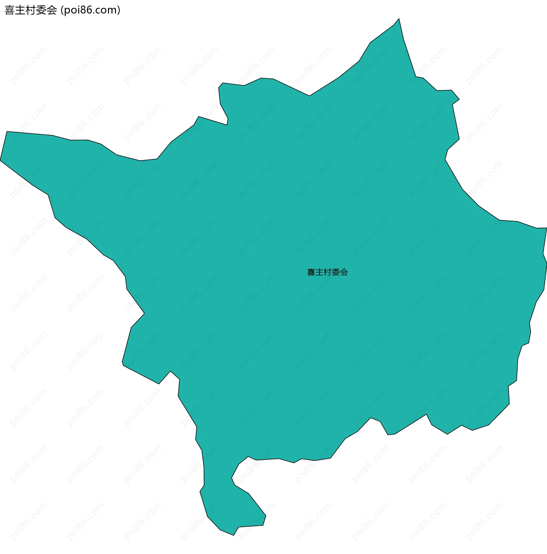 喜主村委会边界地图