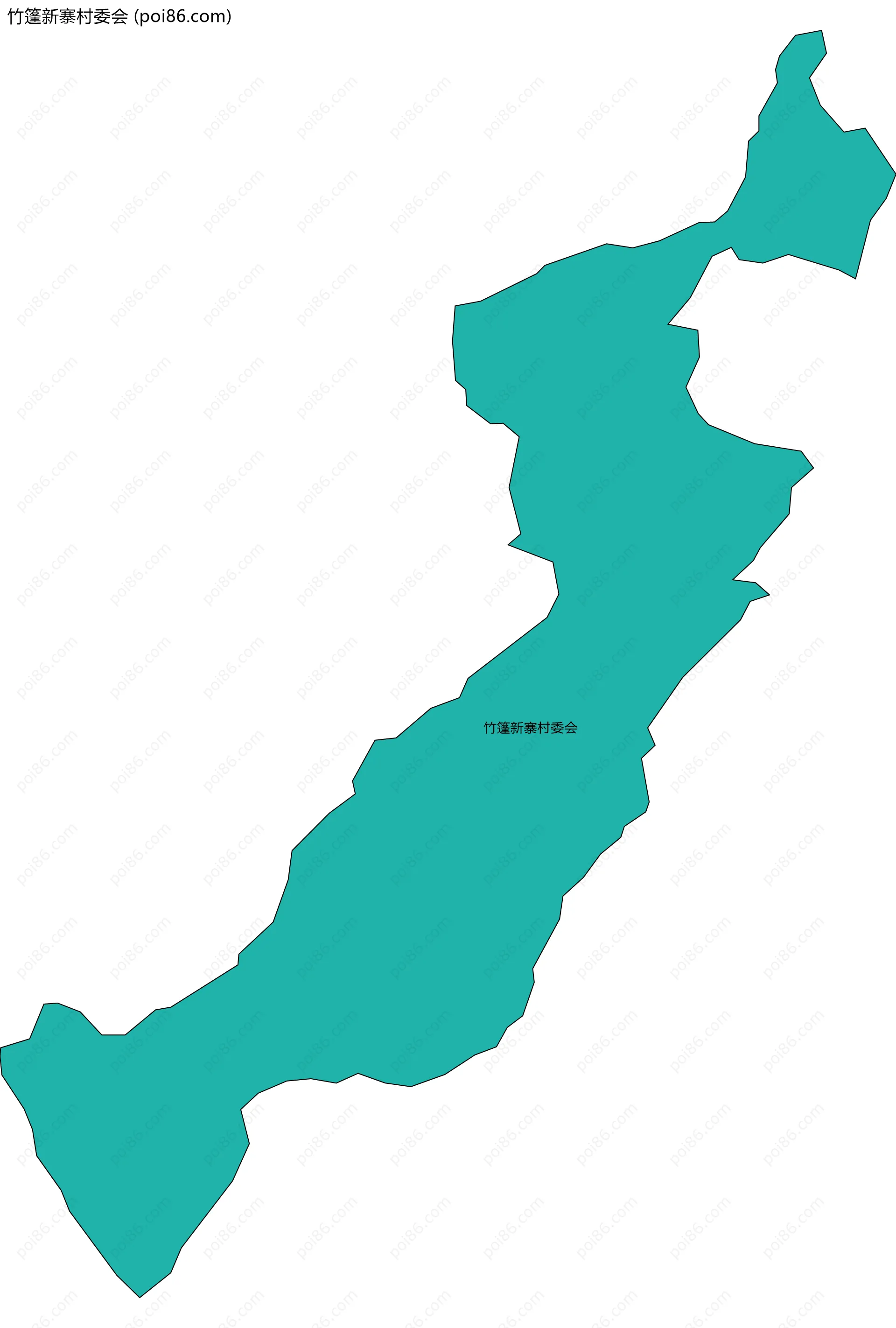 竹篷新寨村委会边界地图