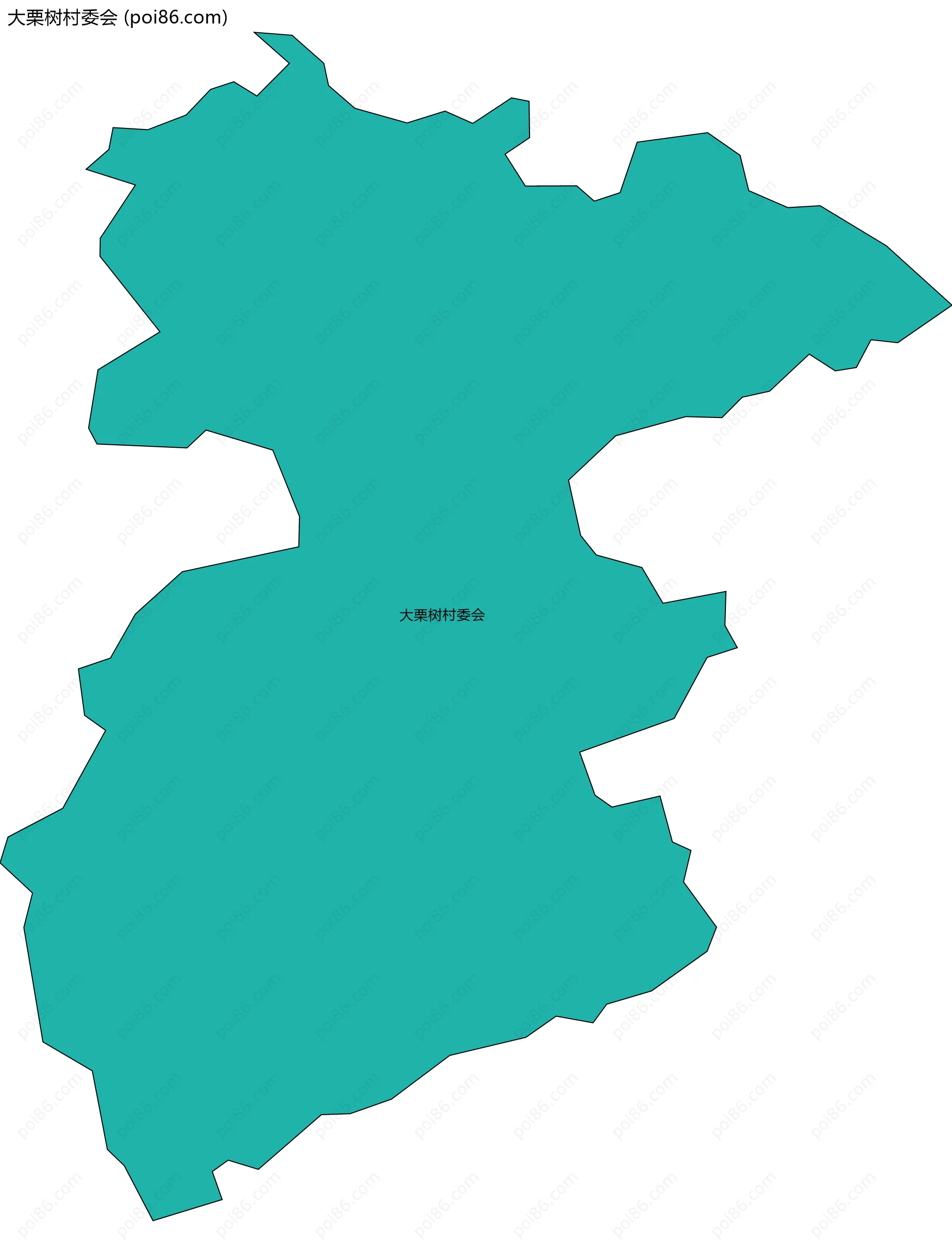 大栗树村委会边界地图