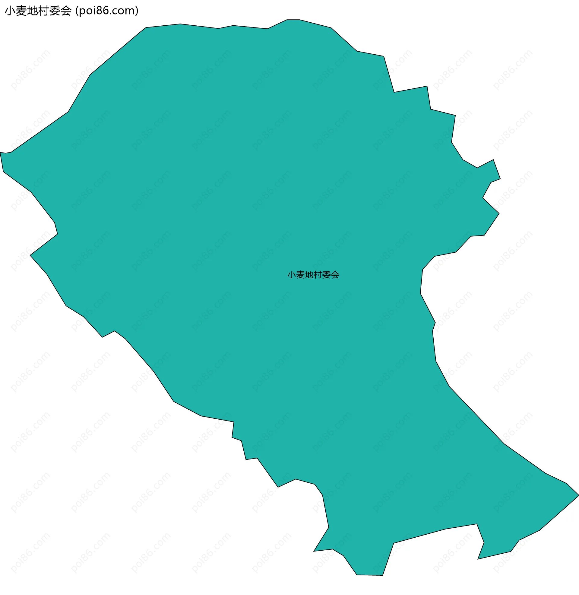 小麦地村委会边界地图