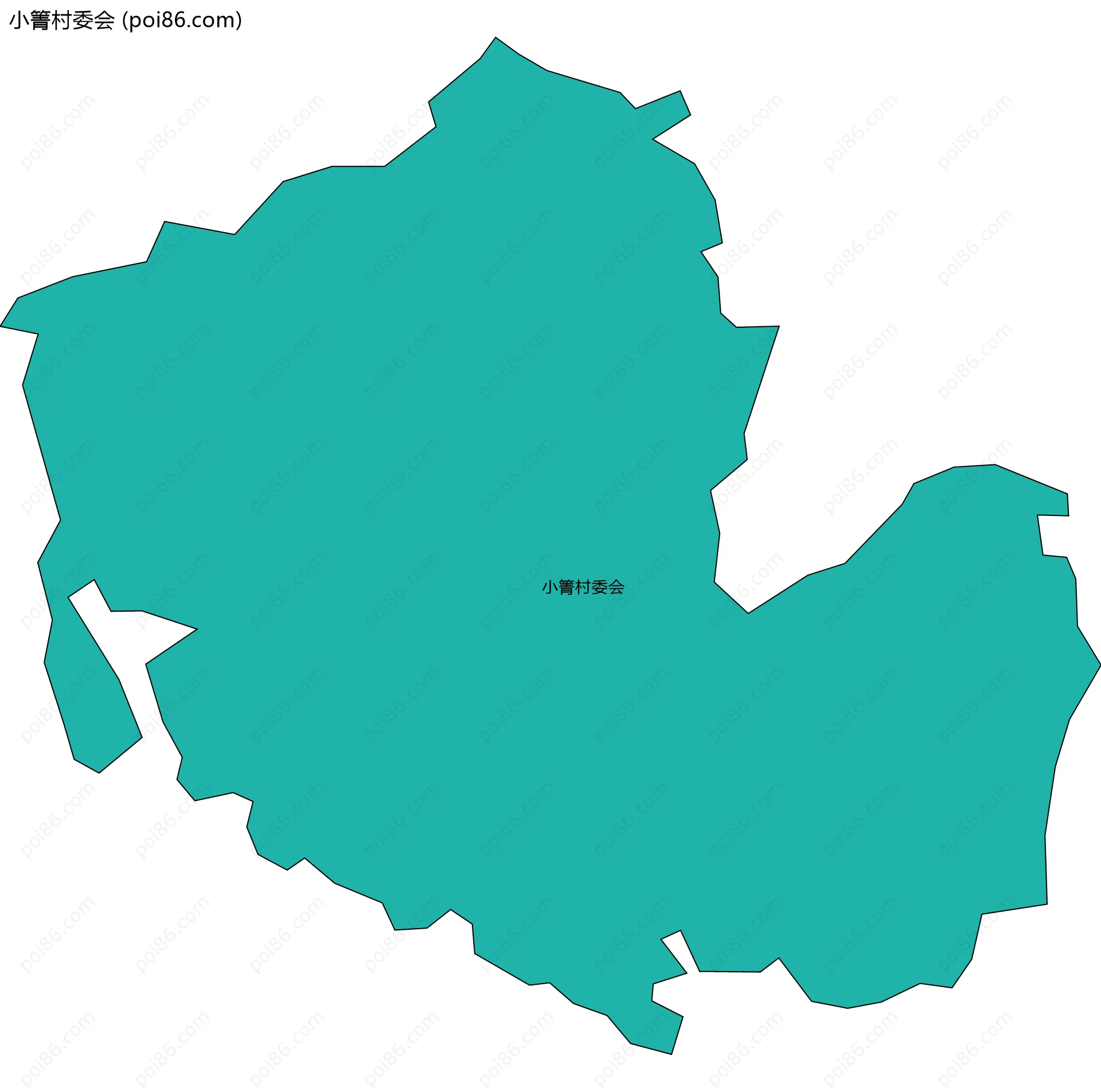 小箐村委会边界地图