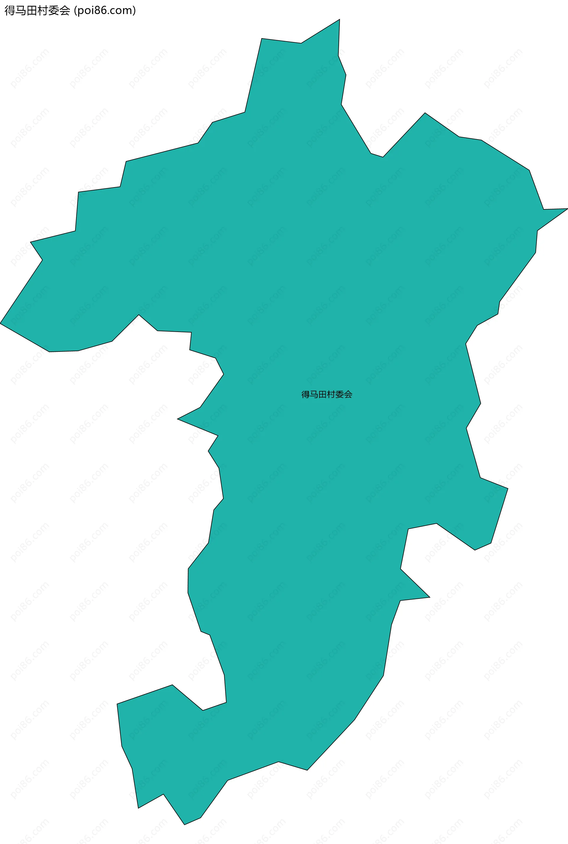 得马田村委会边界地图