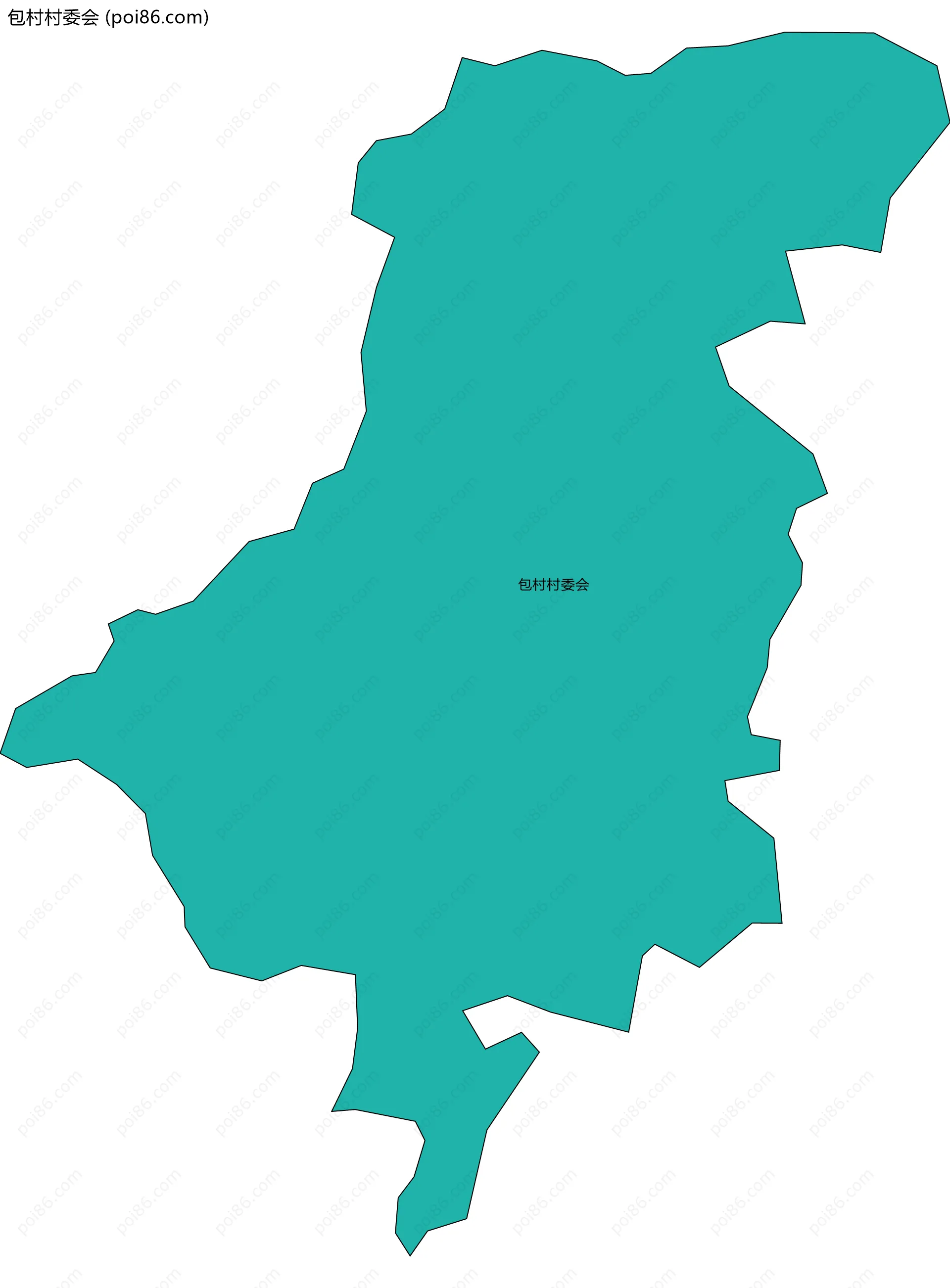 包村村委会边界地图