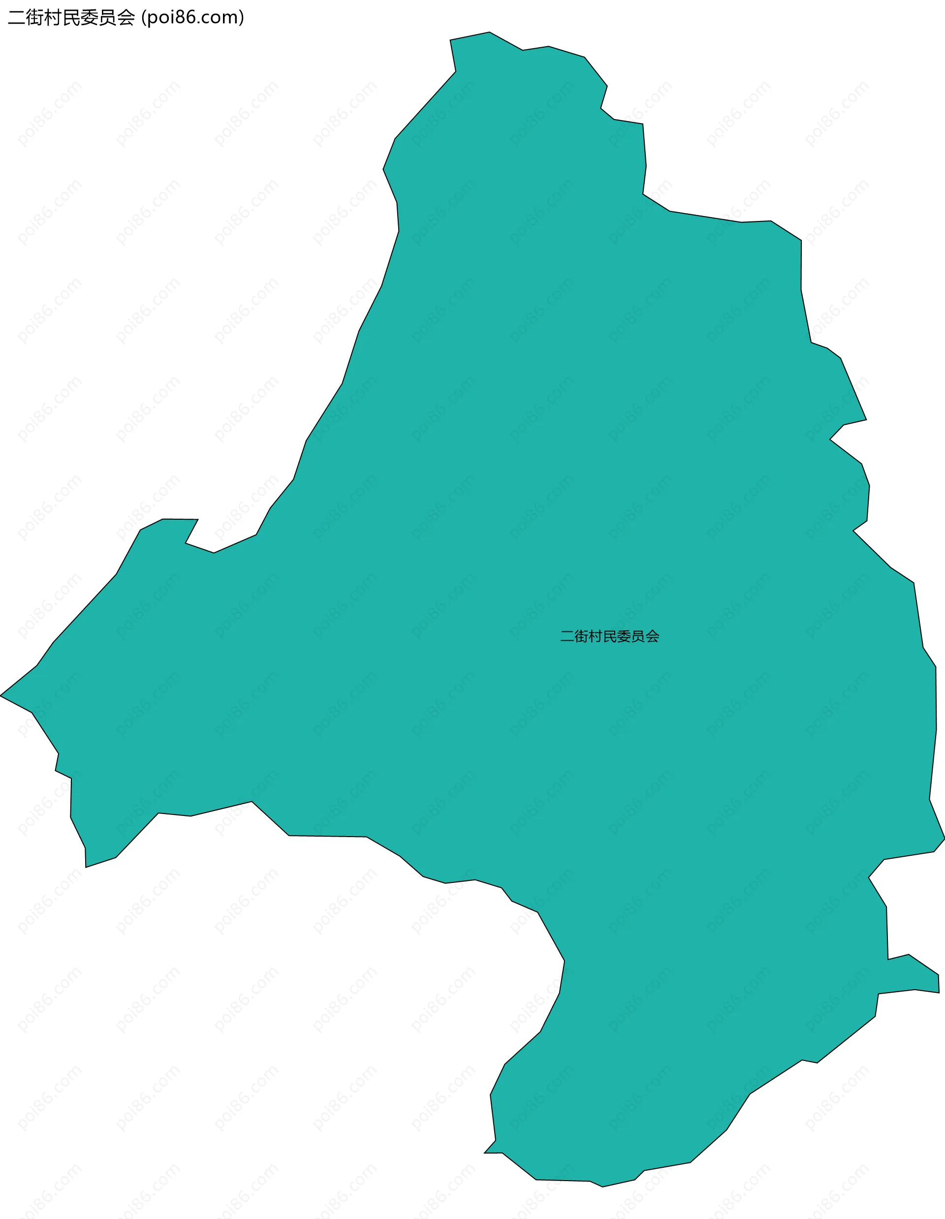 二街村民委员会边界地图