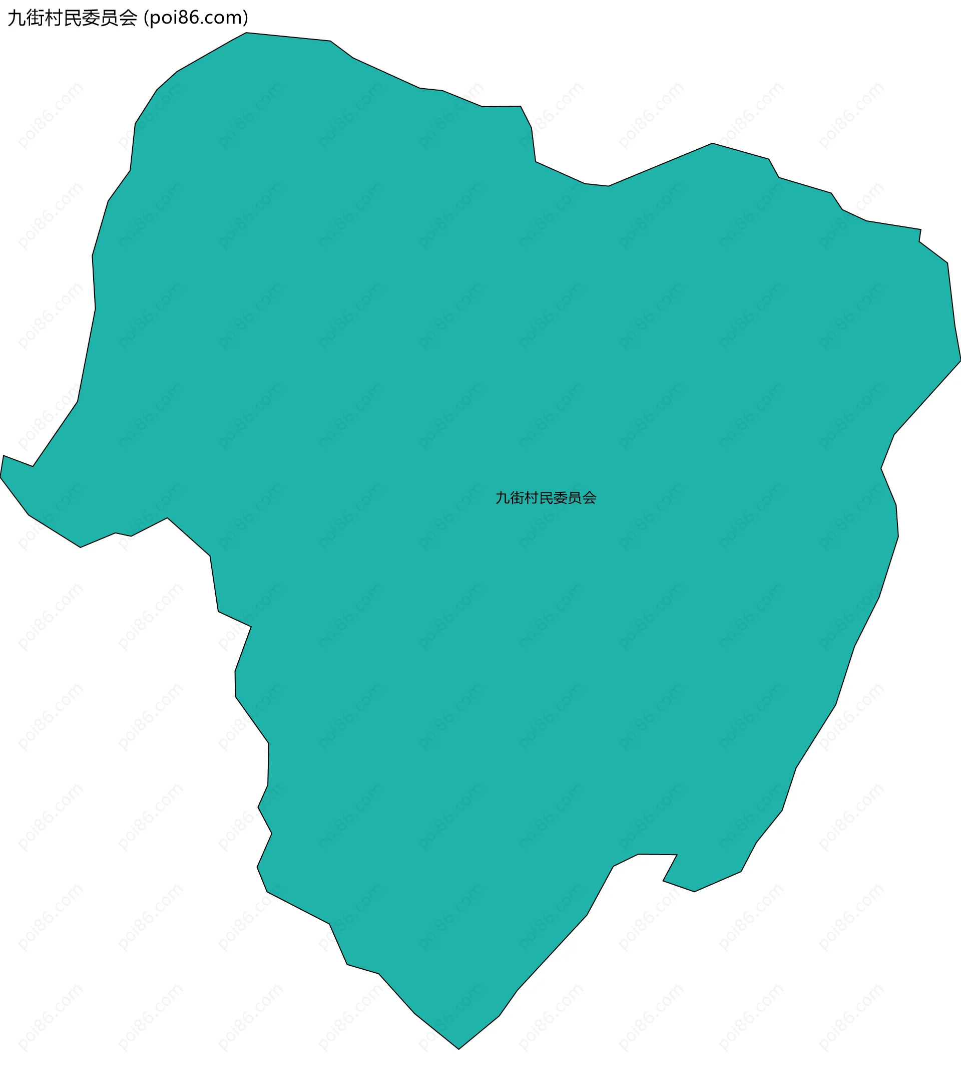 九街村民委员会边界地图