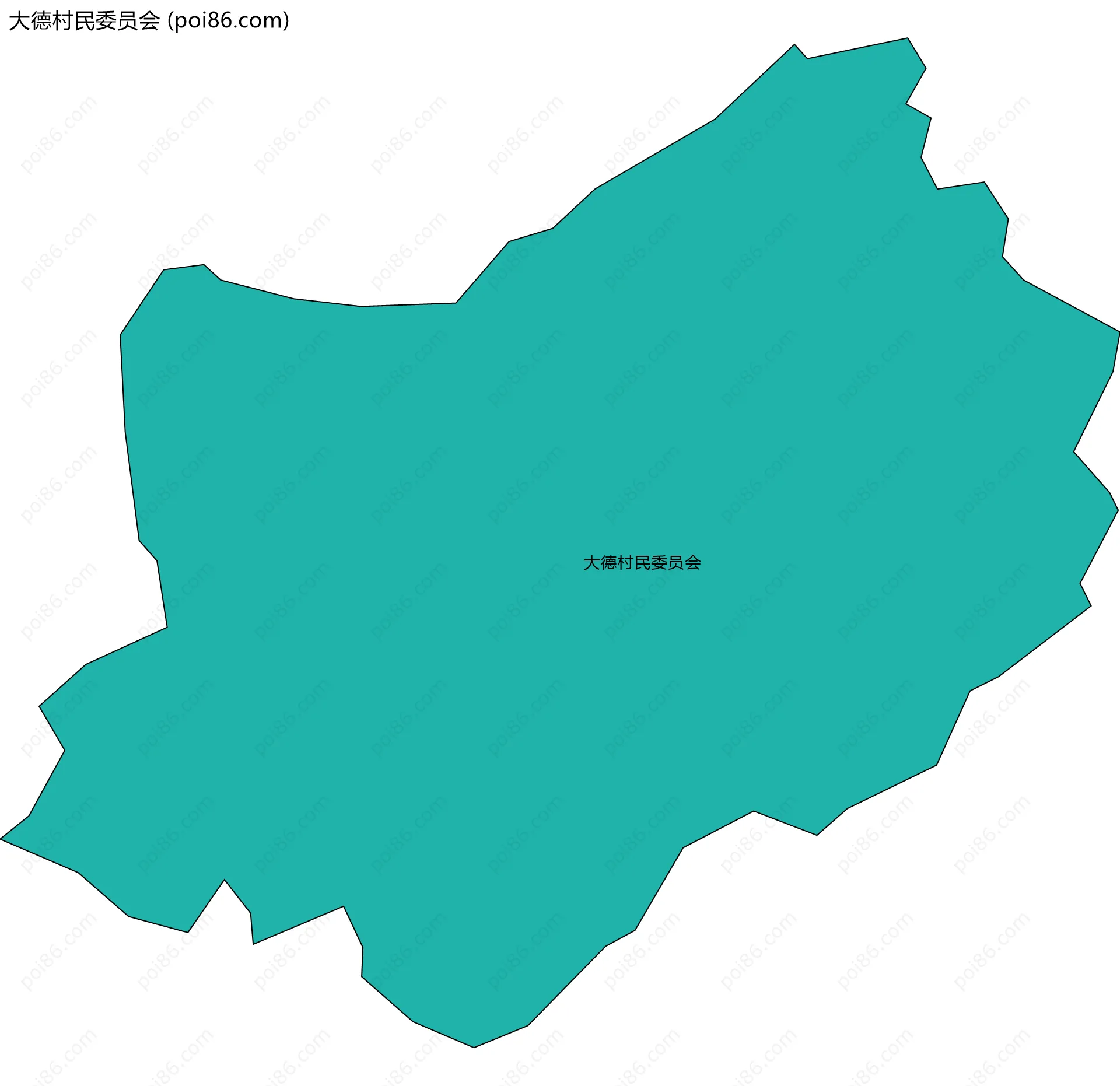 大德村民委员会边界地图
