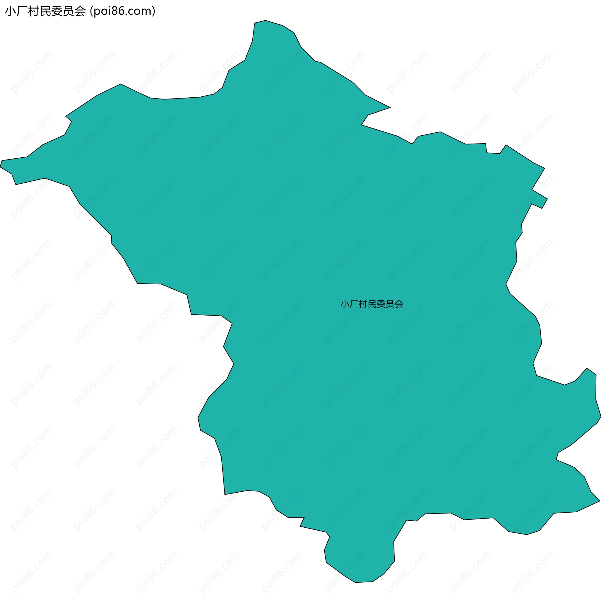 小厂村民委员会边界地图