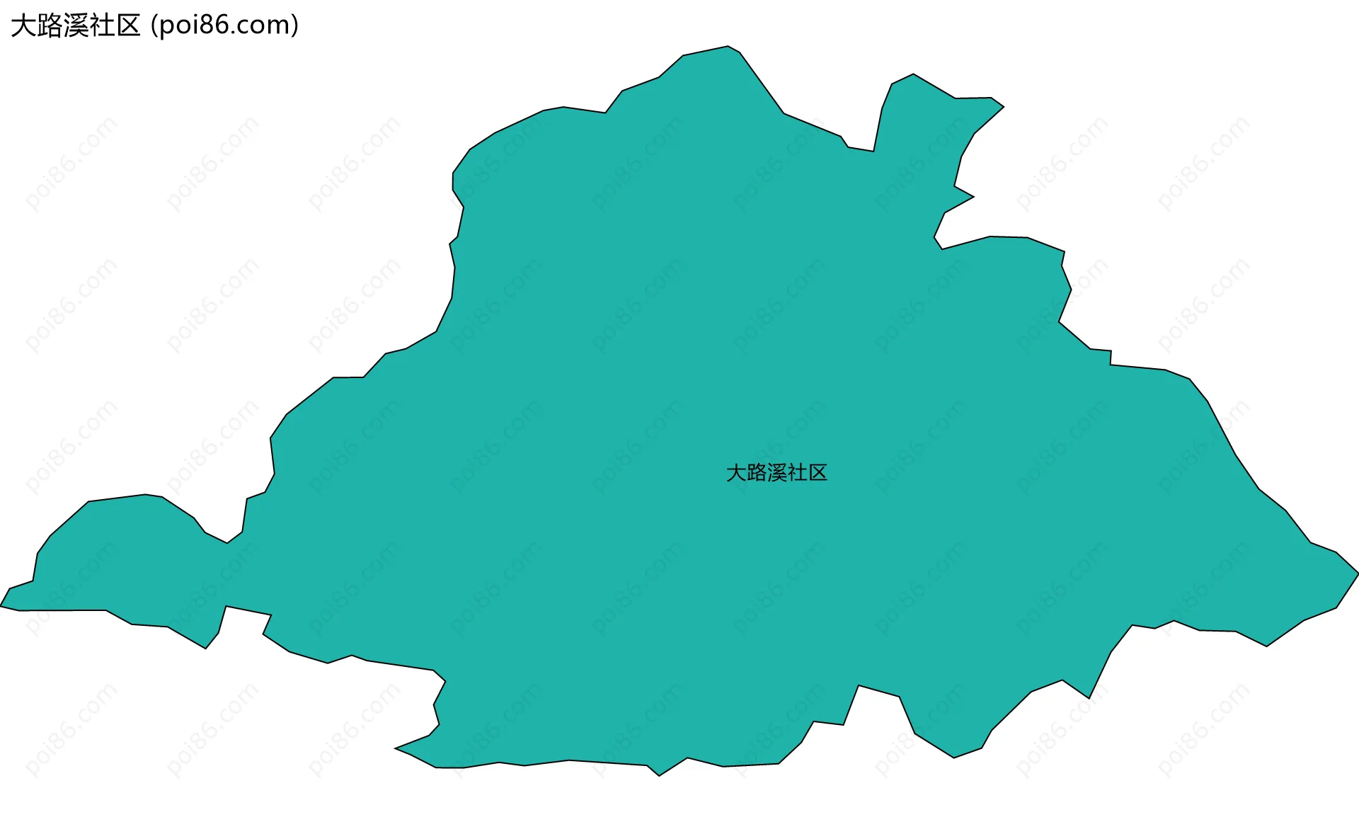 大路溪社区边界地图