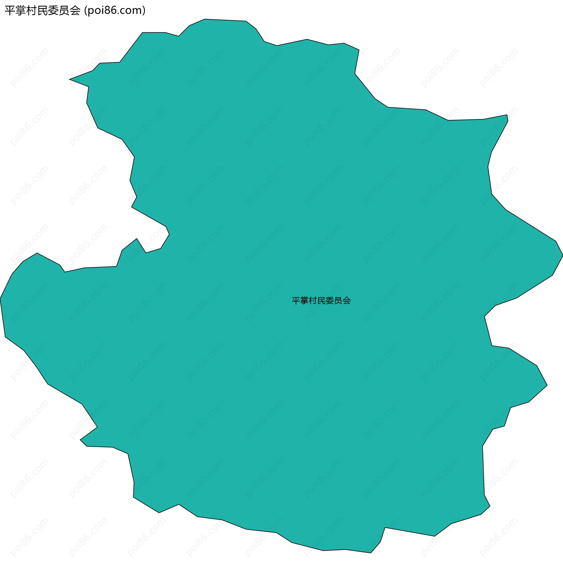 平掌村民委员会边界地图