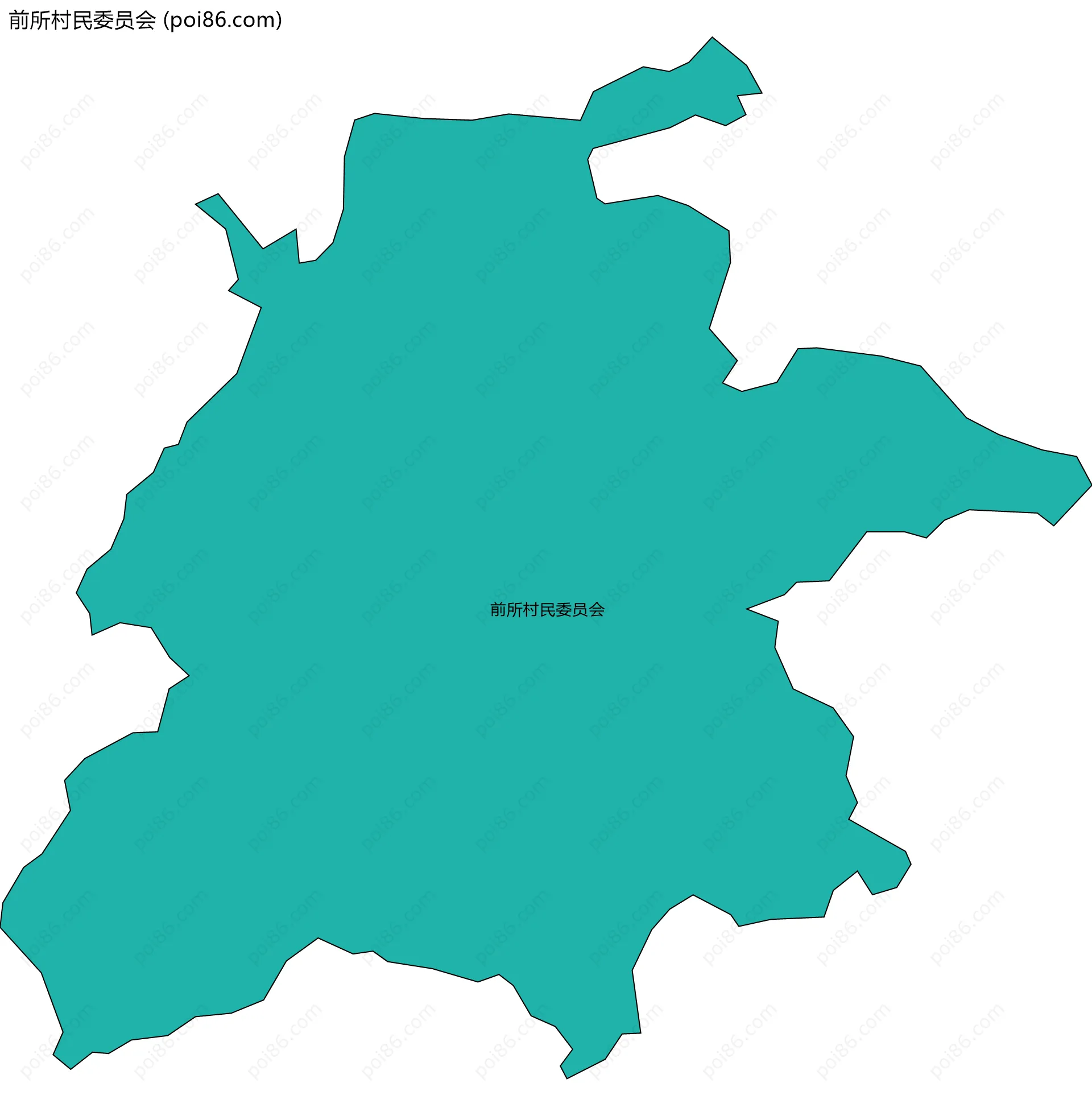 前所村民委员会边界地图