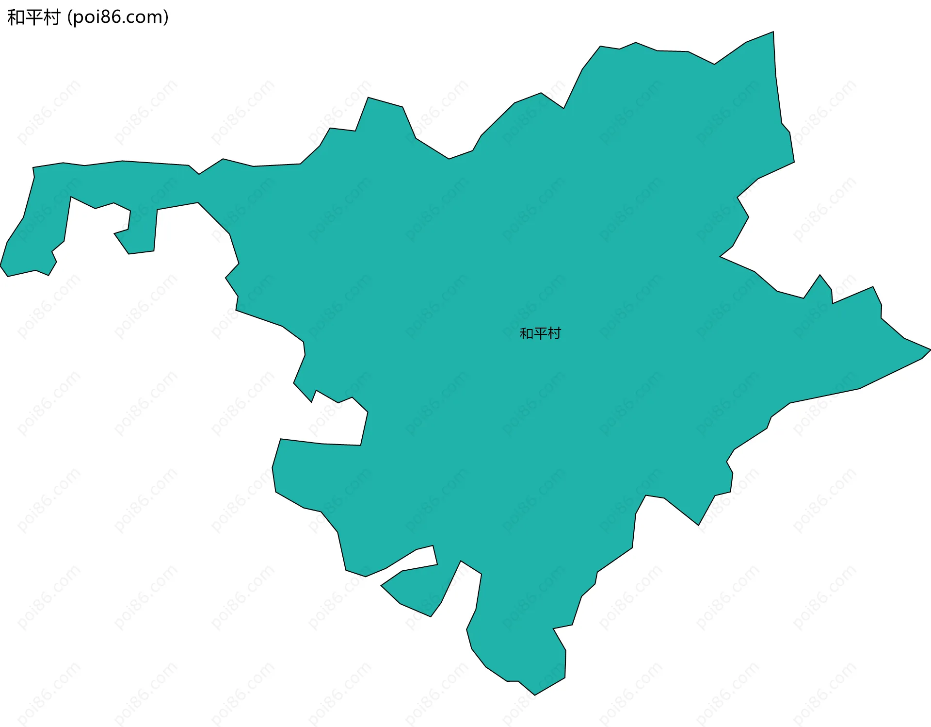 和平村边界地图