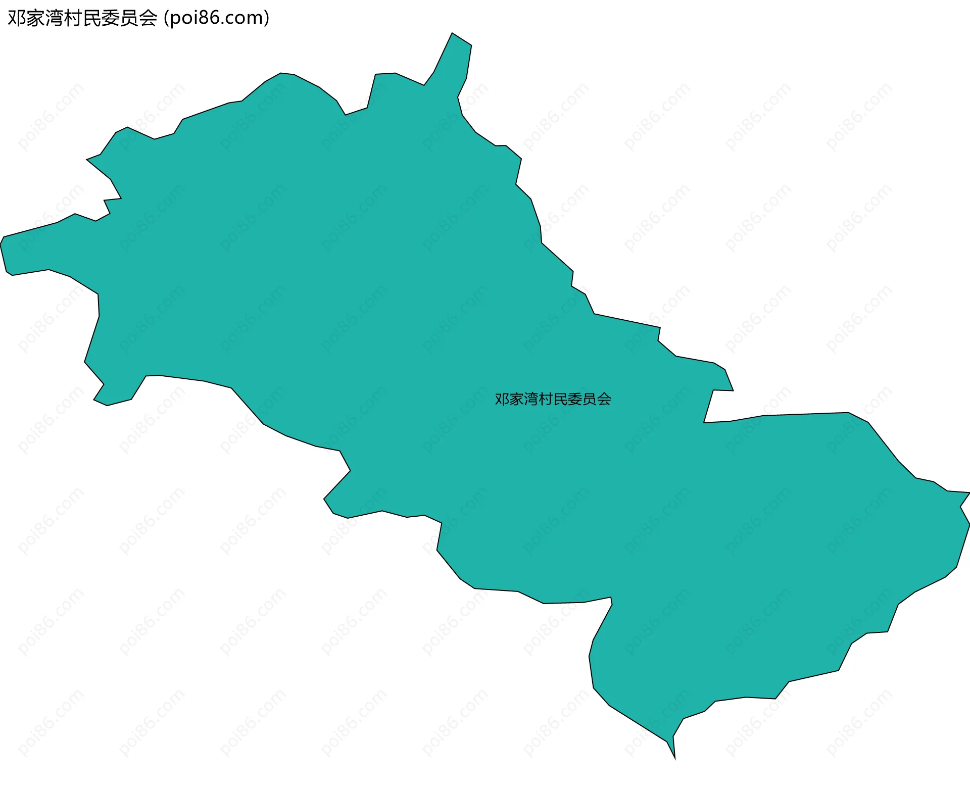 邓家湾村民委员会边界地图