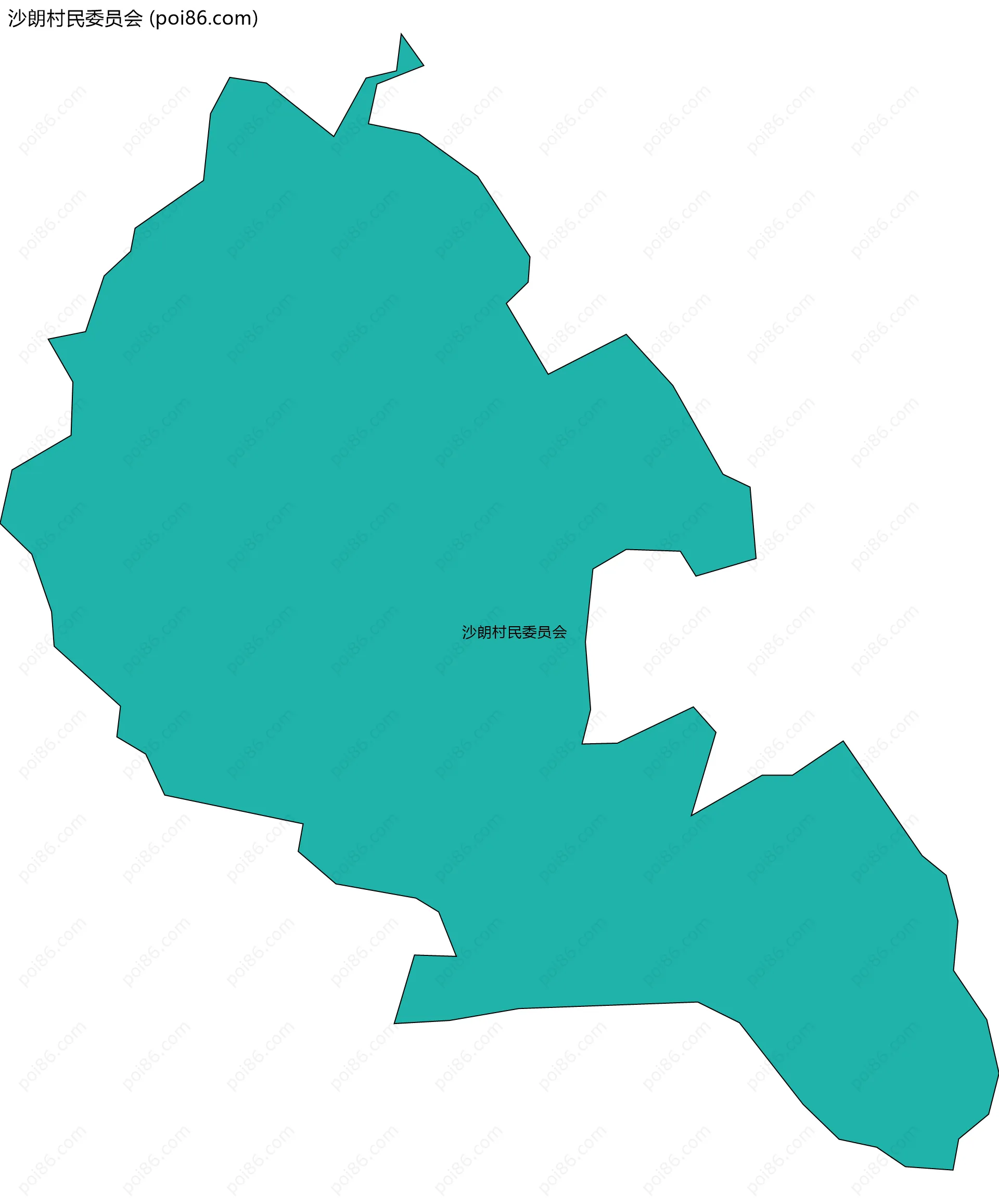 沙朗村民委员会边界地图