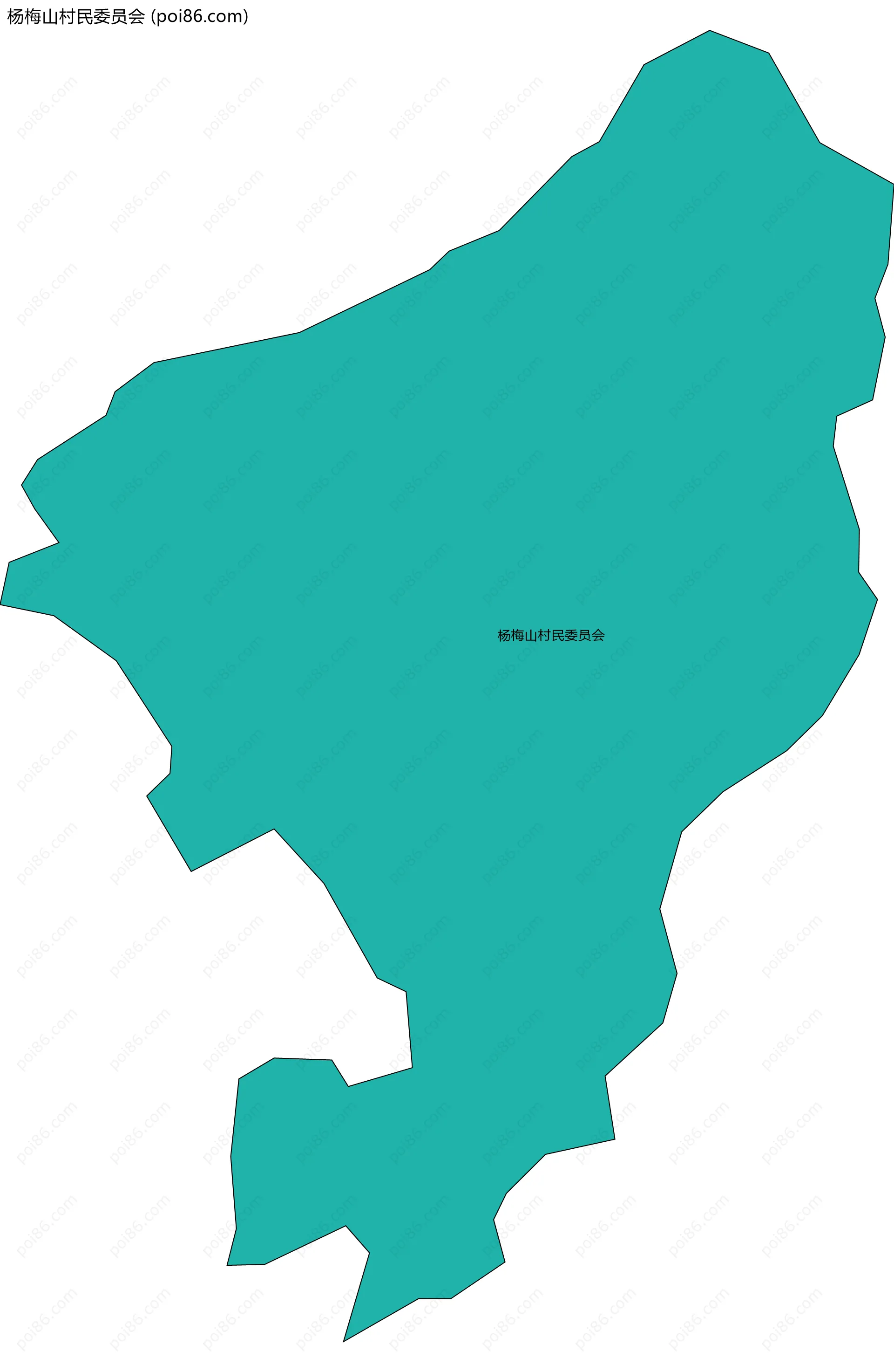 杨梅山村民委员会边界地图