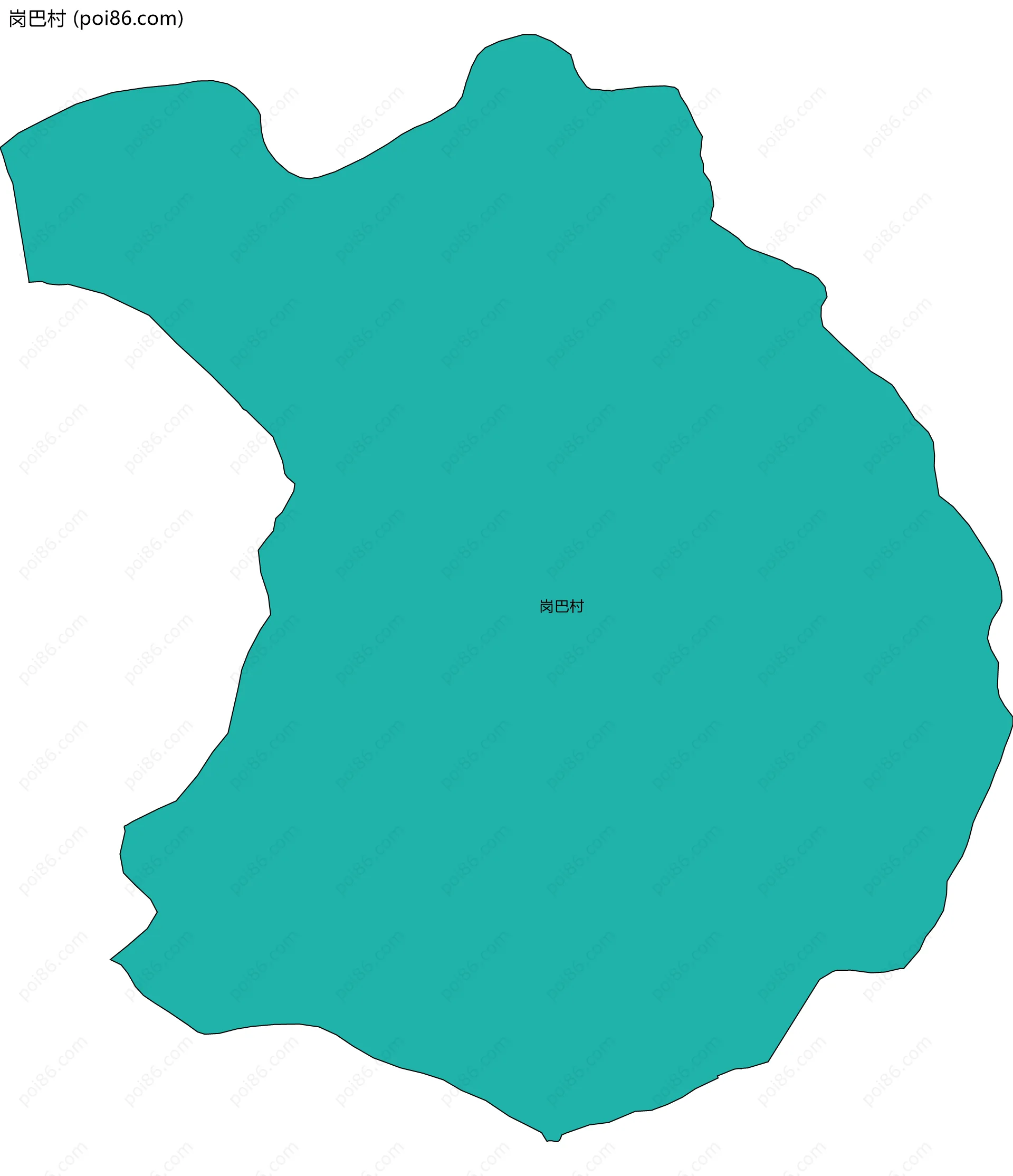 岗巴村边界地图