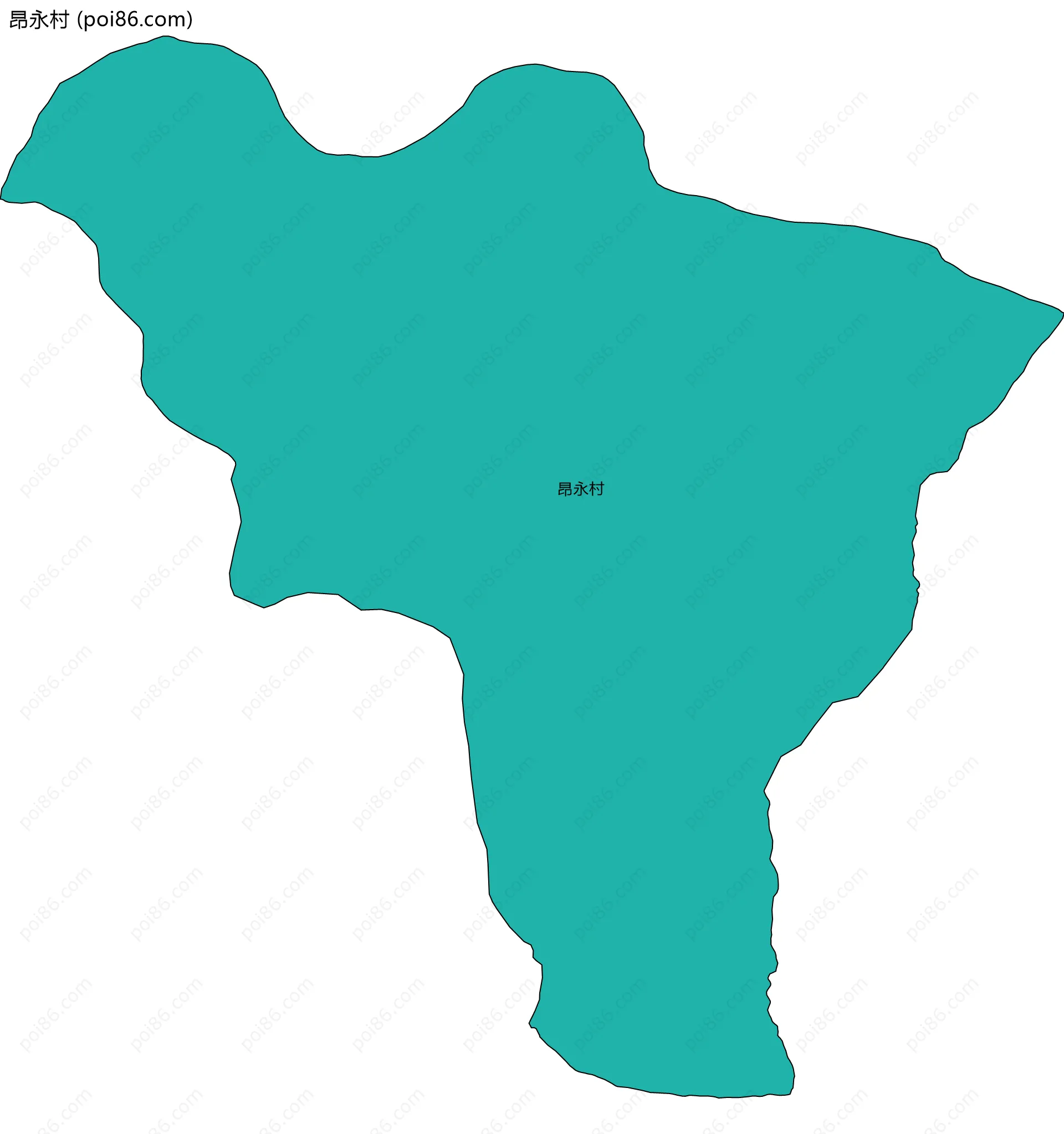 昂永村边界地图