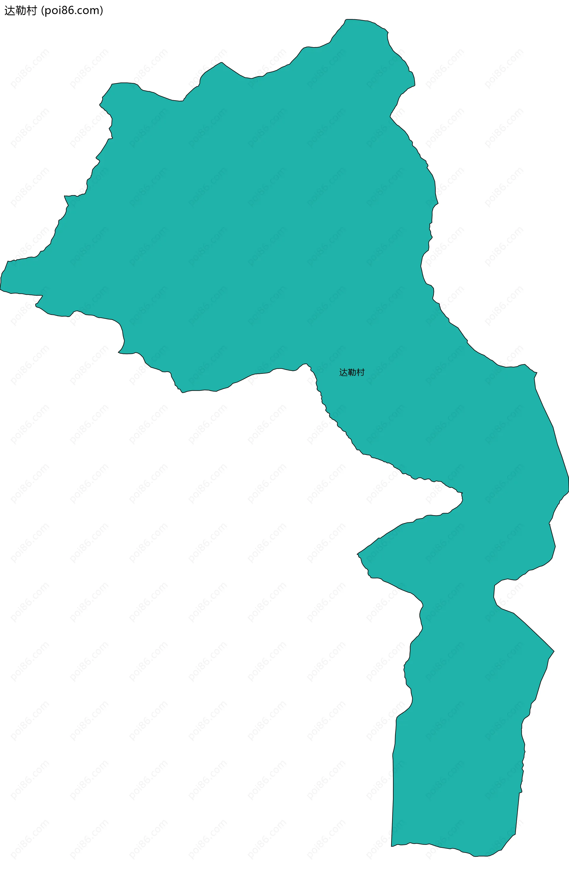 达勒村边界地图