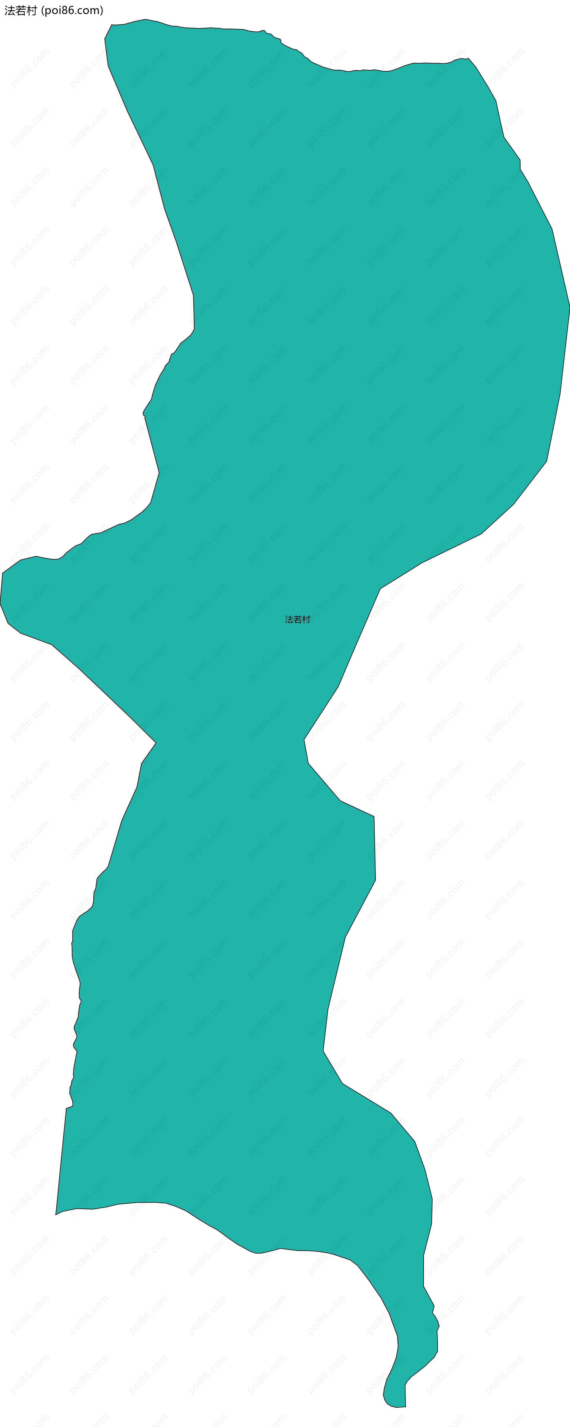 法若村边界地图