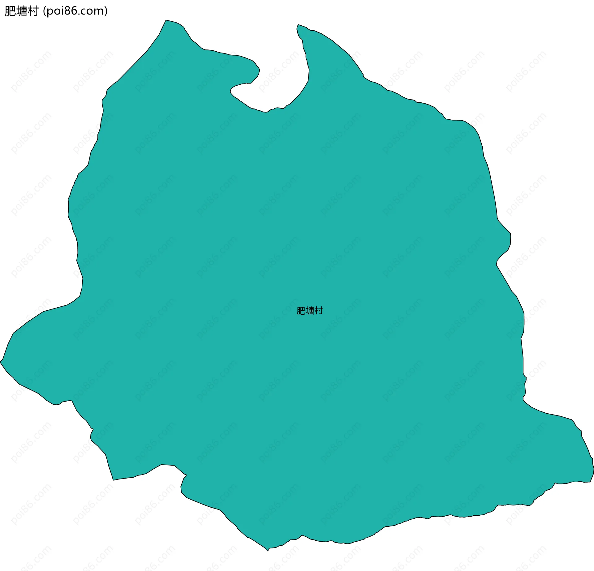 肥塘村边界地图