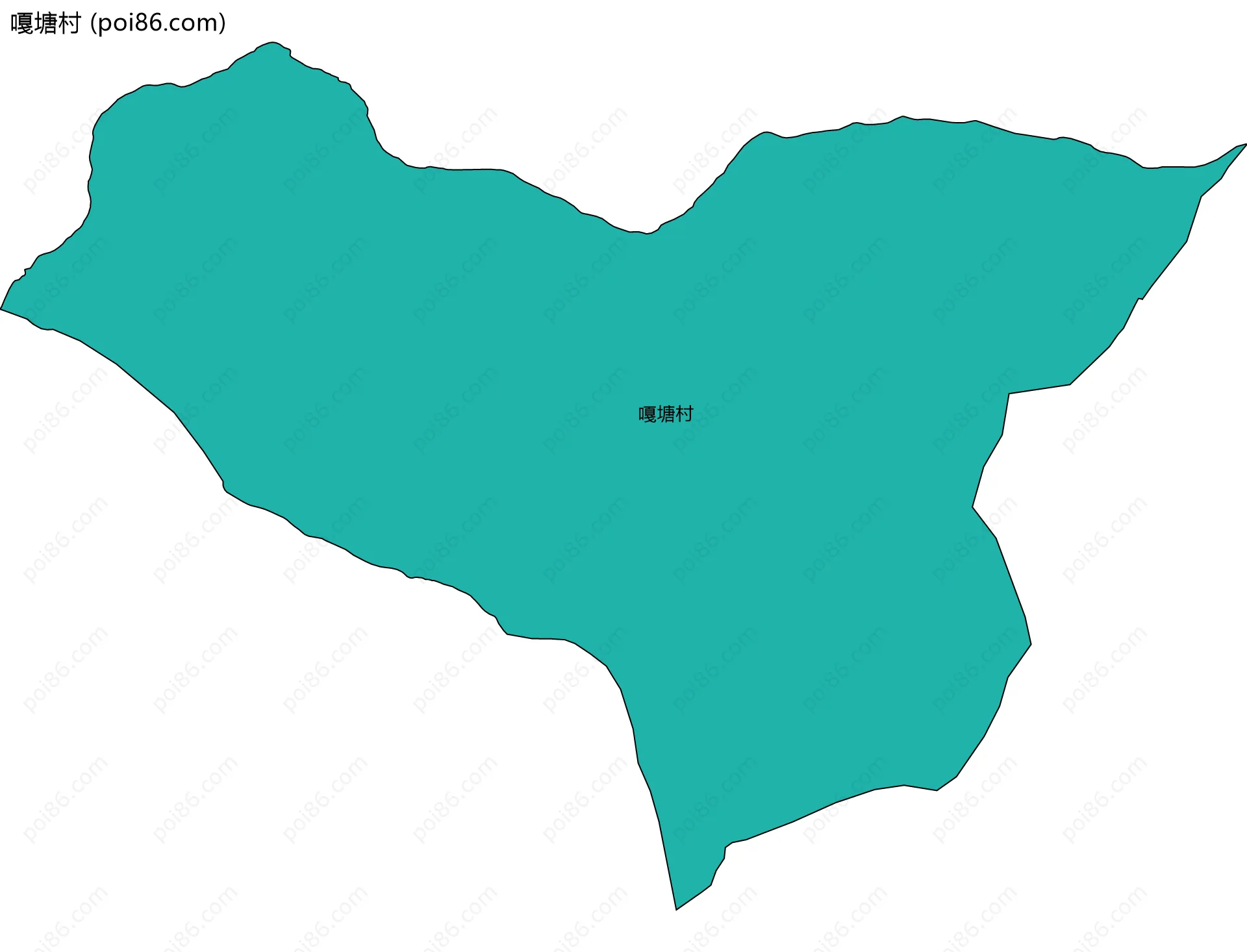 嘎塘村边界地图