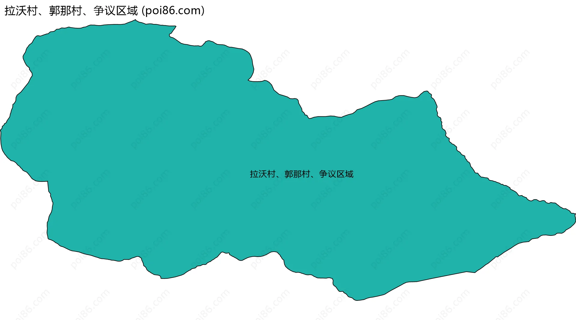 拉沃村、郭那村、争议区域边界地图