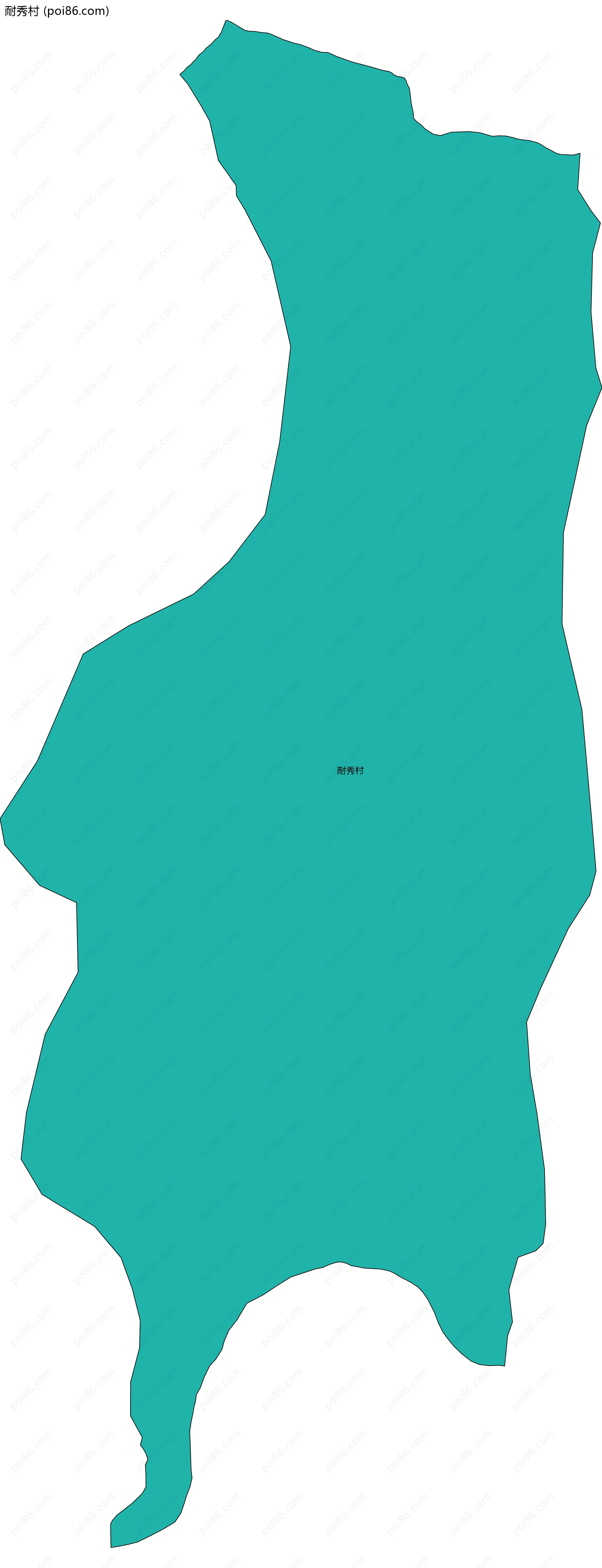 耐秀村边界地图