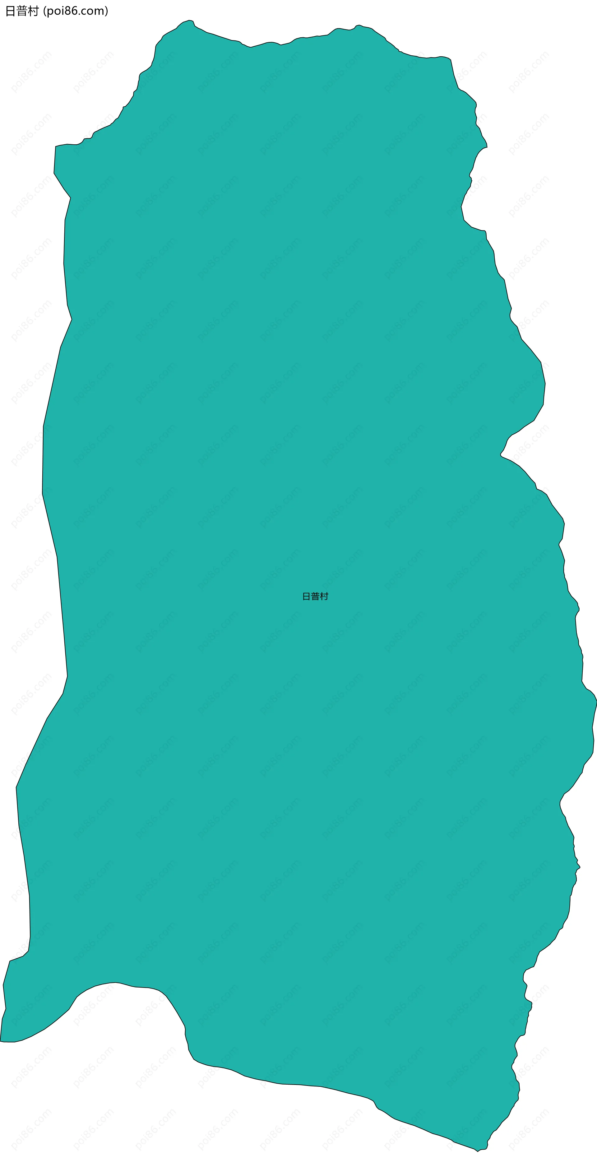 日普村边界地图