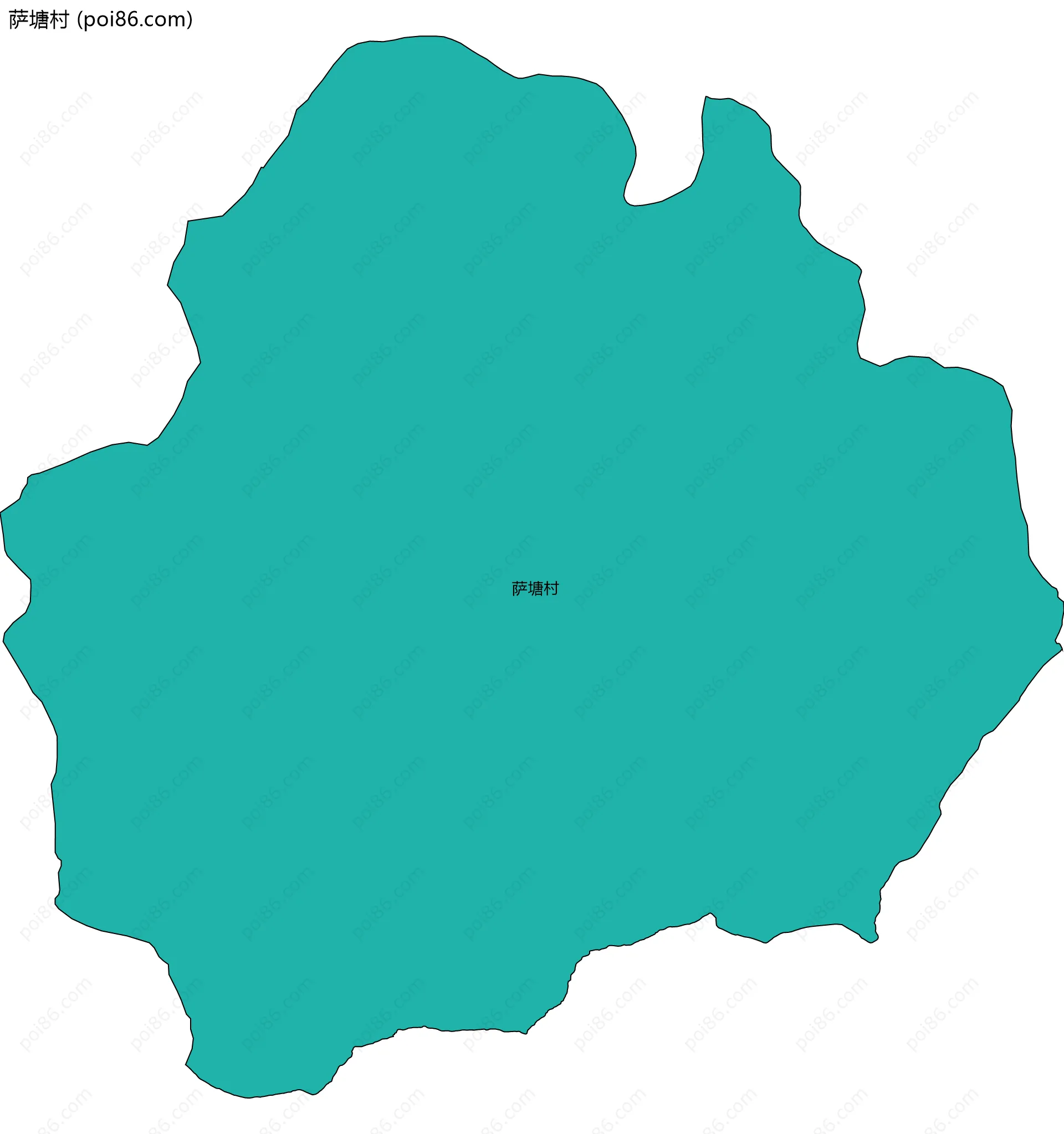 萨塘村边界地图