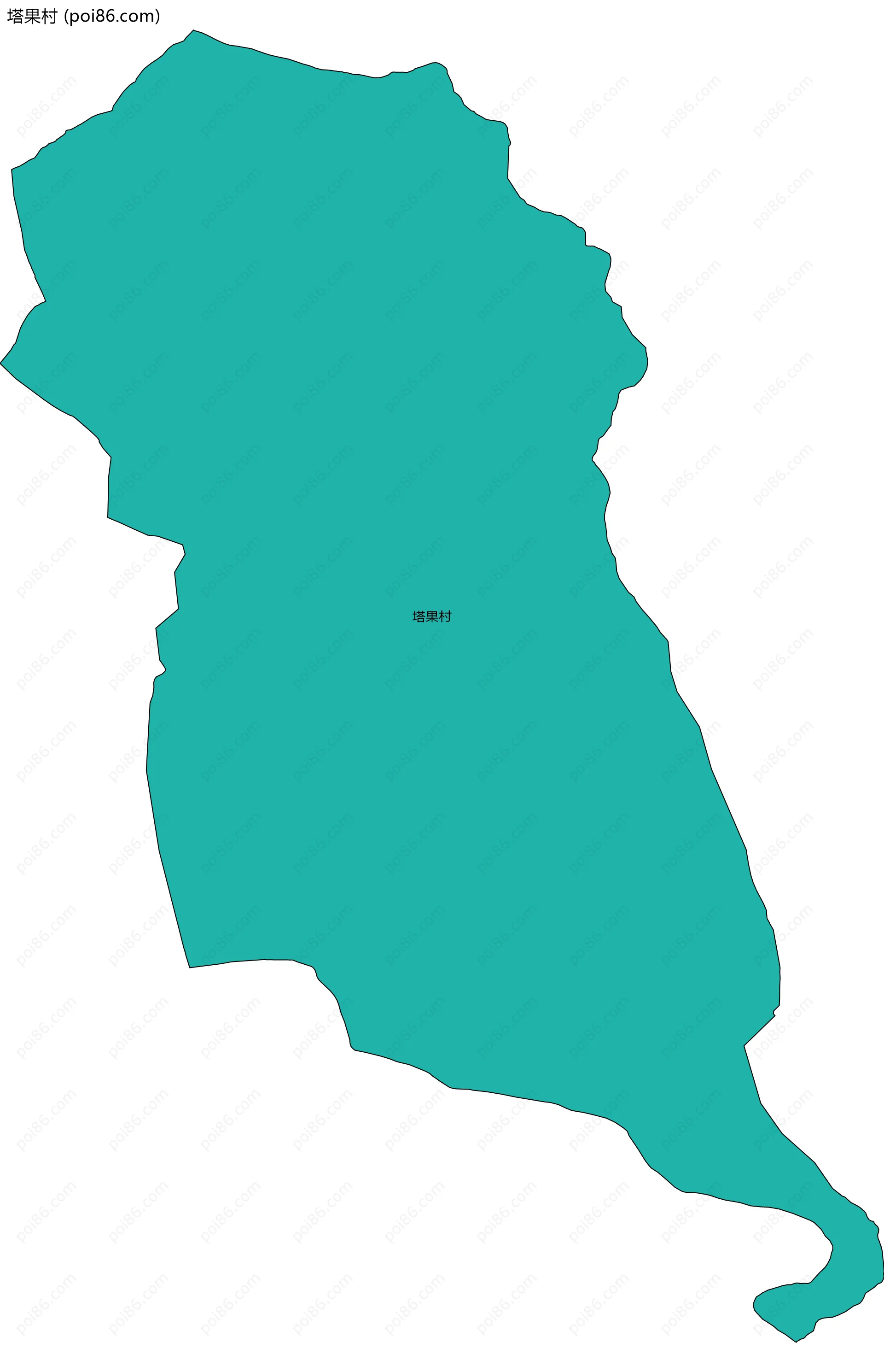 塔果村边界地图