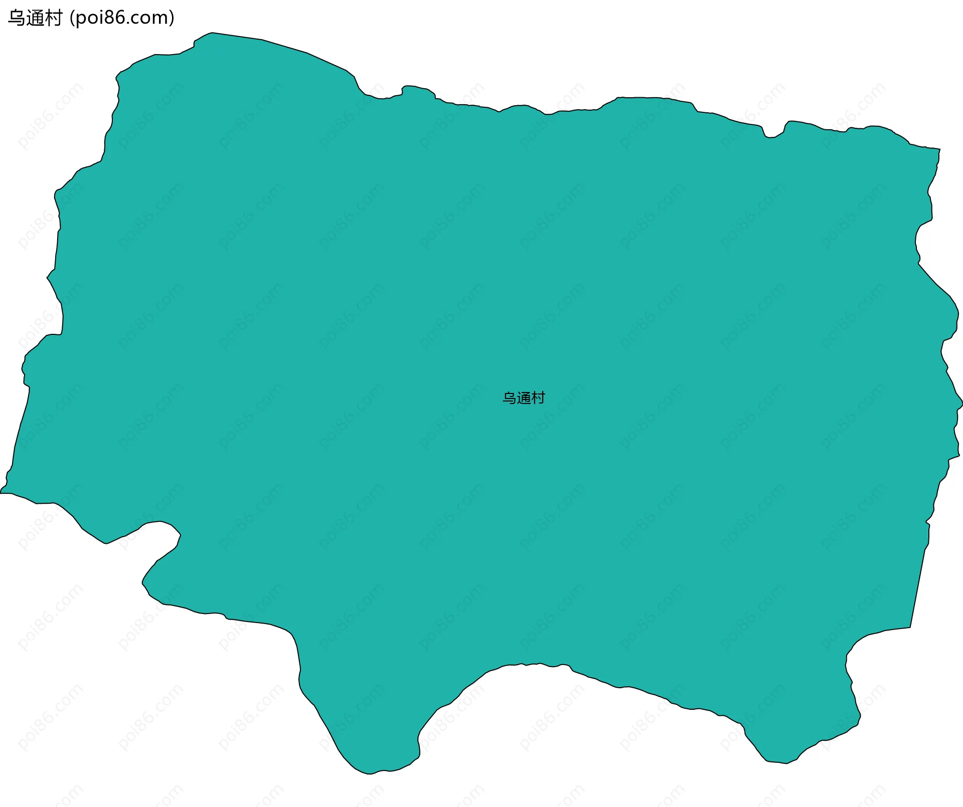 乌通村边界地图