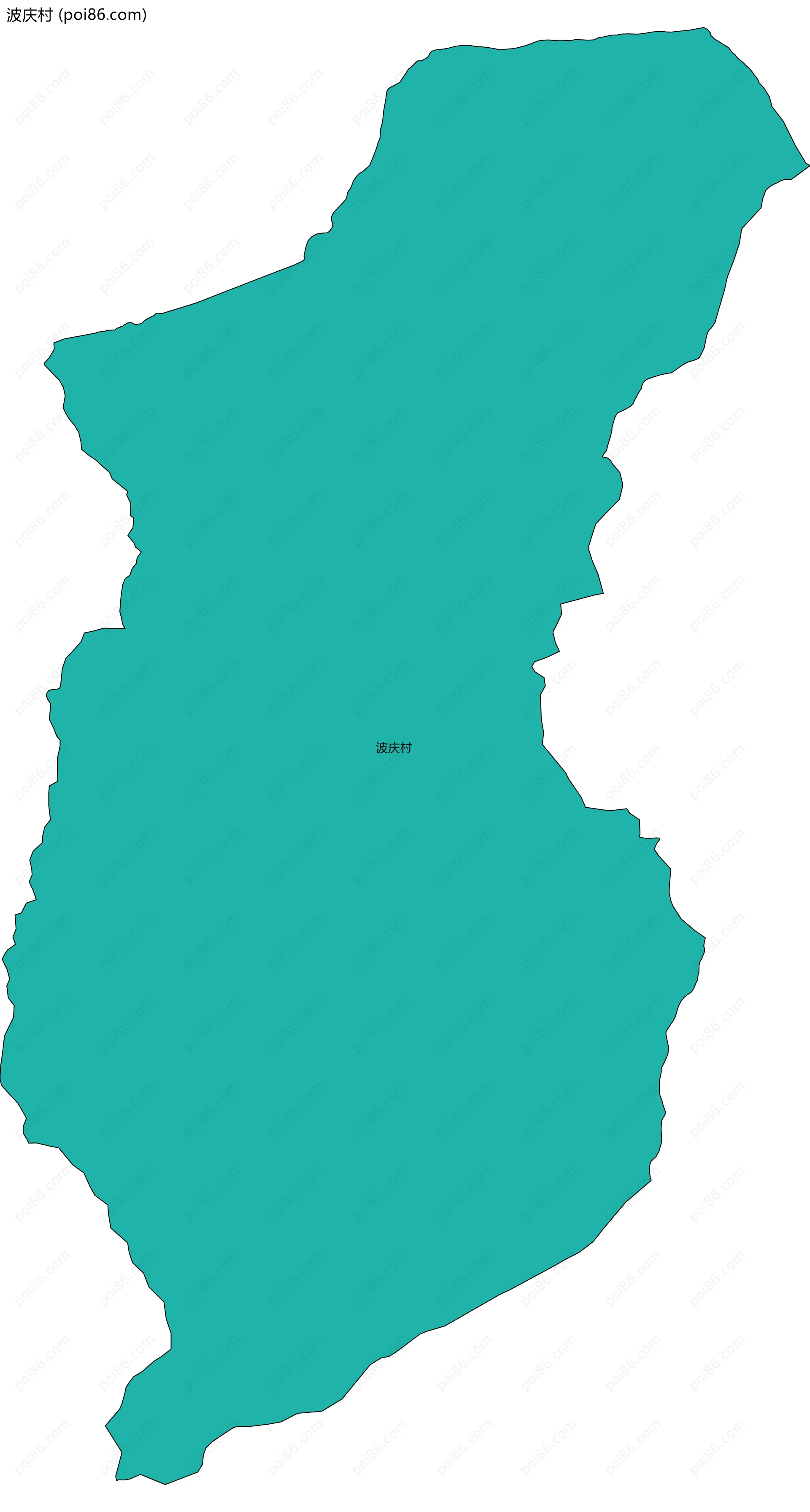 波庆村边界地图