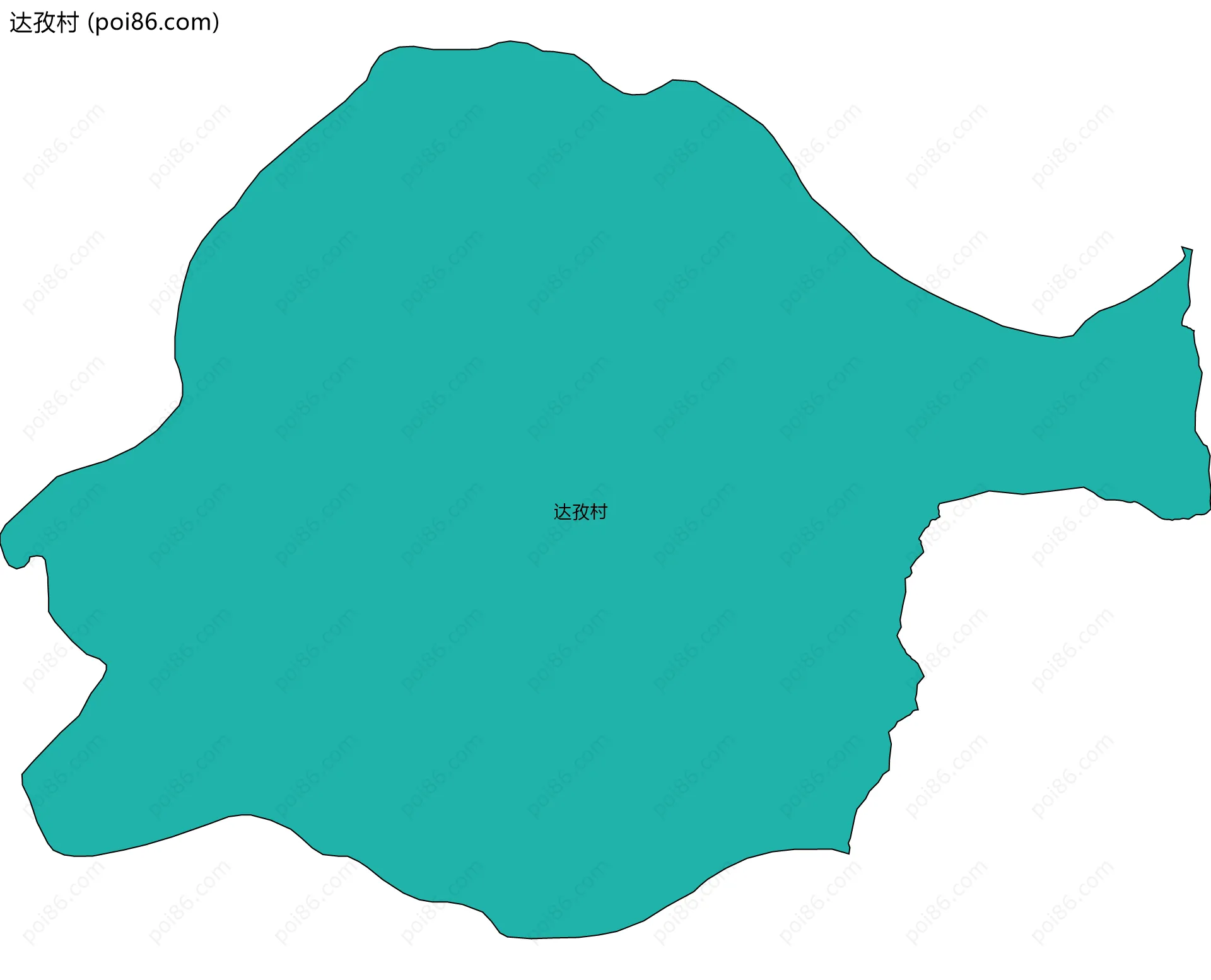 达孜村边界地图