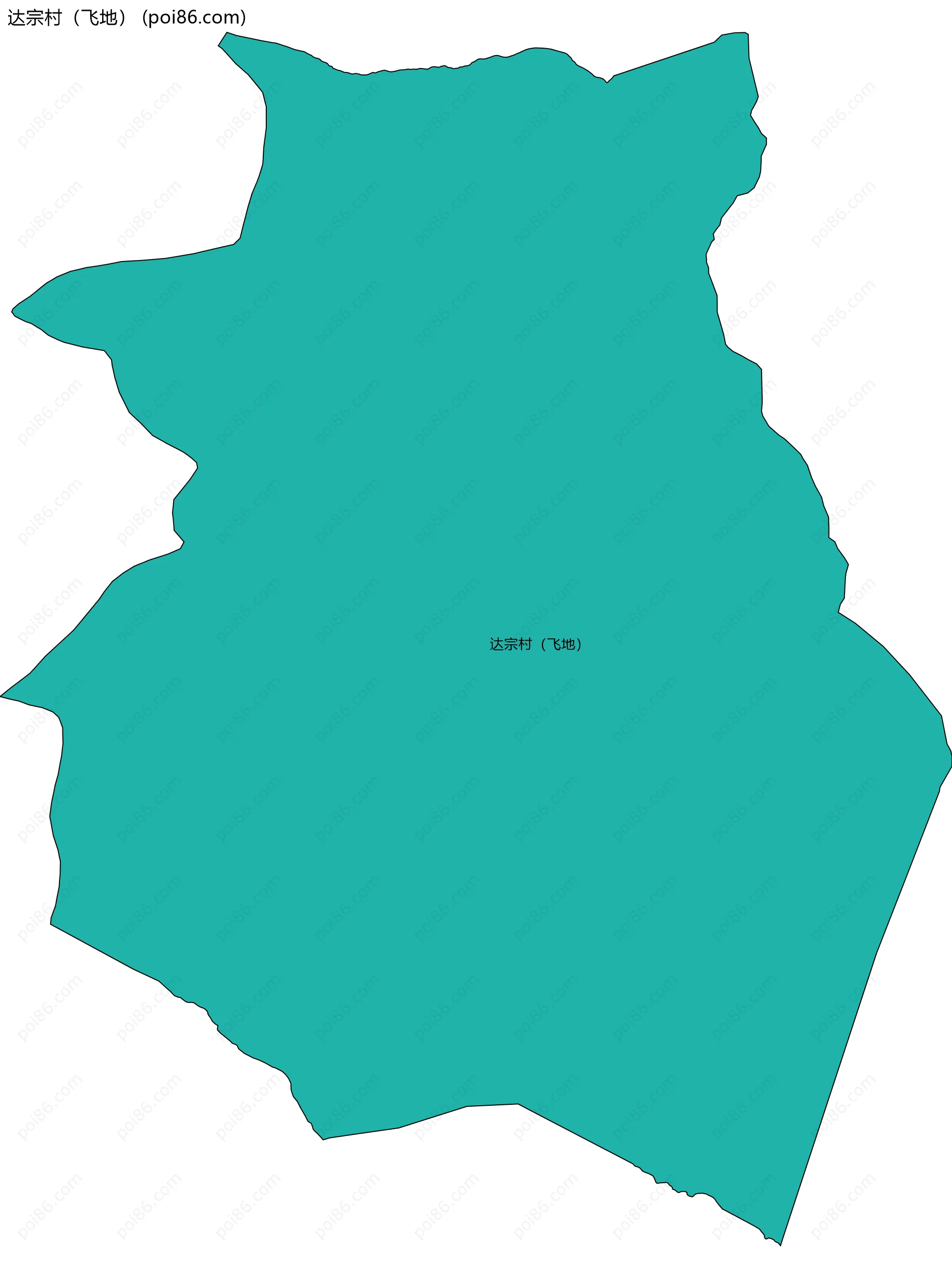 达宗村（飞地）边界地图