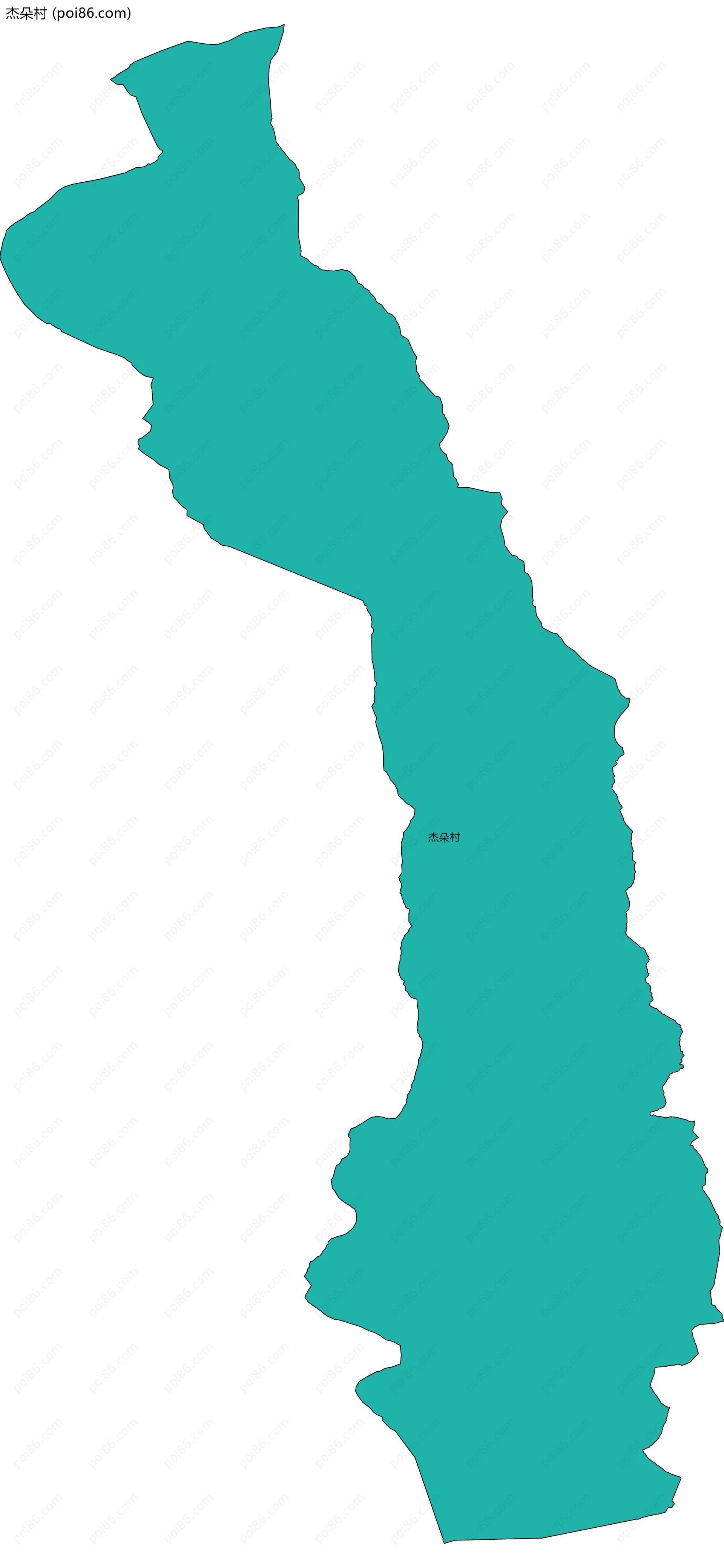 杰朵村边界地图