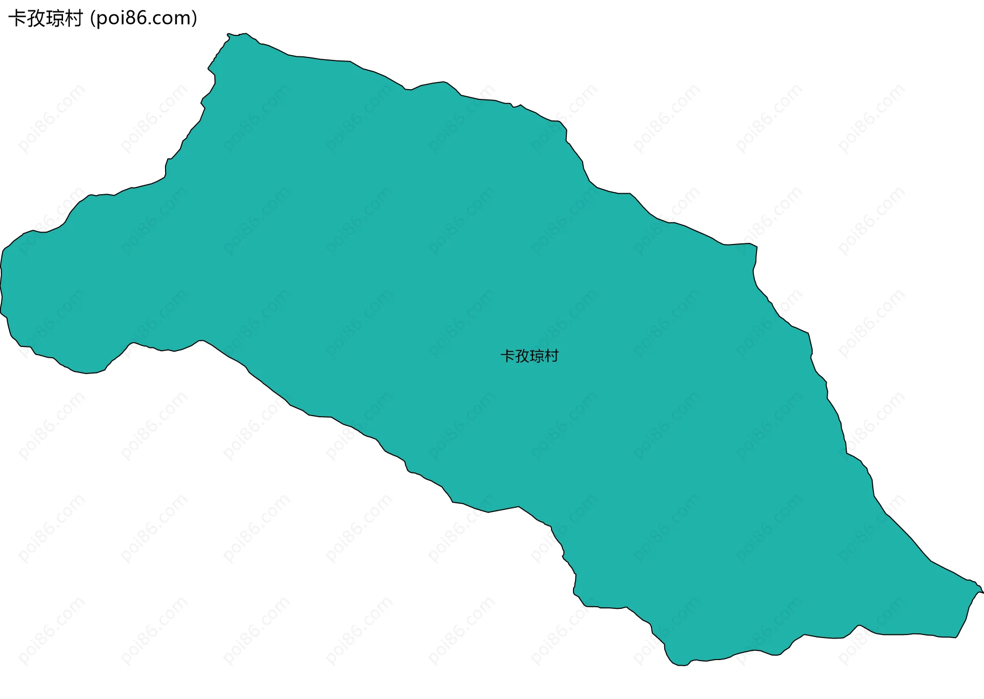 卡孜琼村边界地图