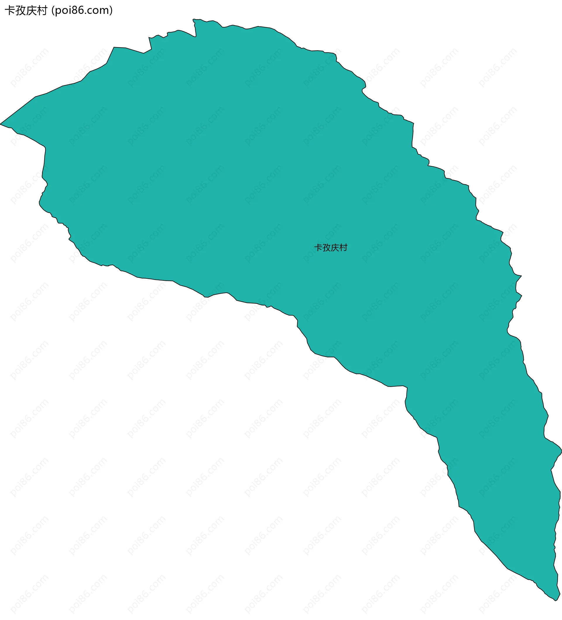 卡孜庆村边界地图