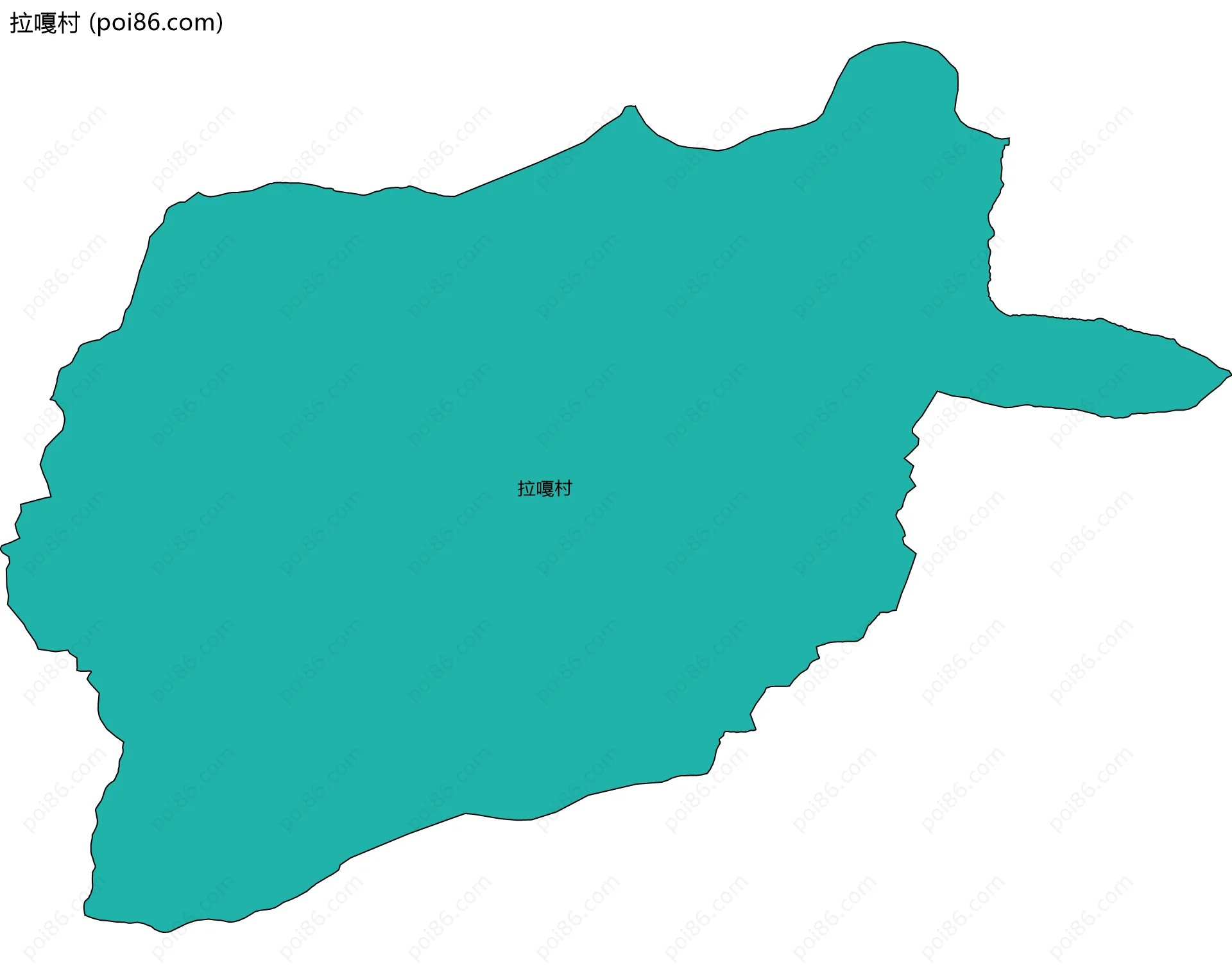 拉嘎村边界地图