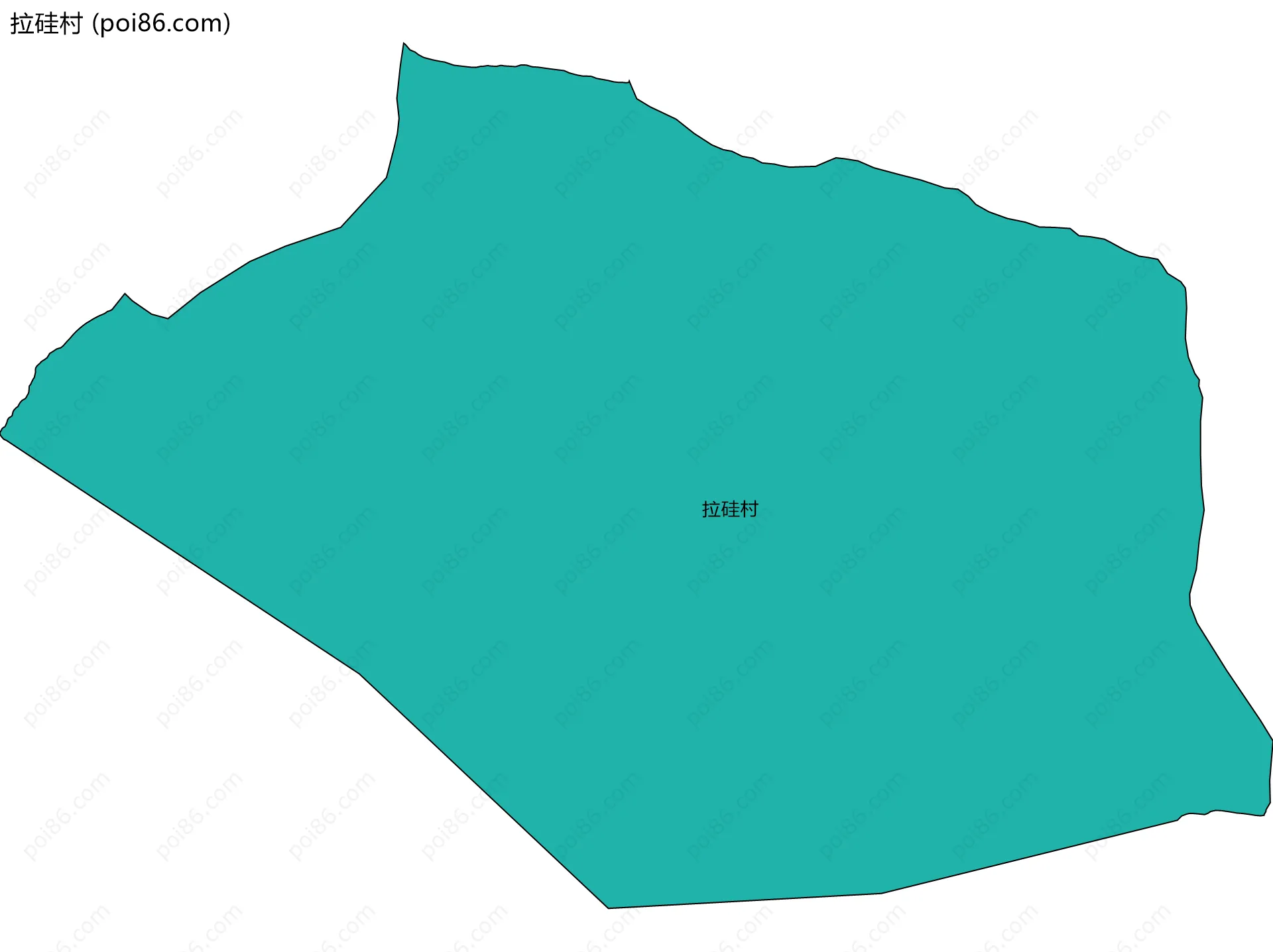 拉硅村边界地图