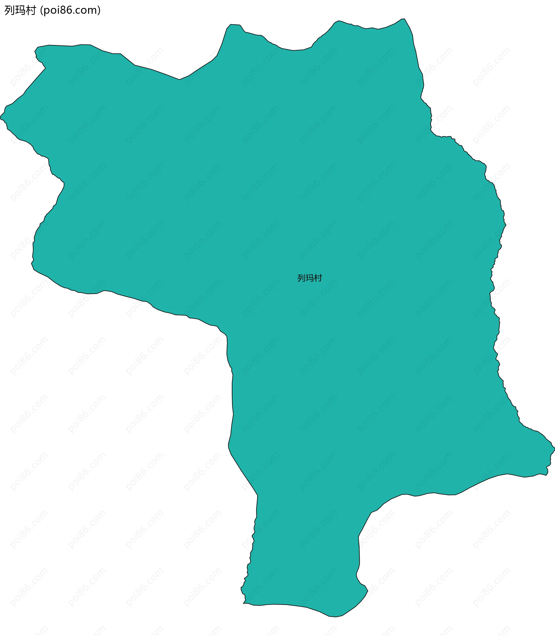 列玛村边界地图