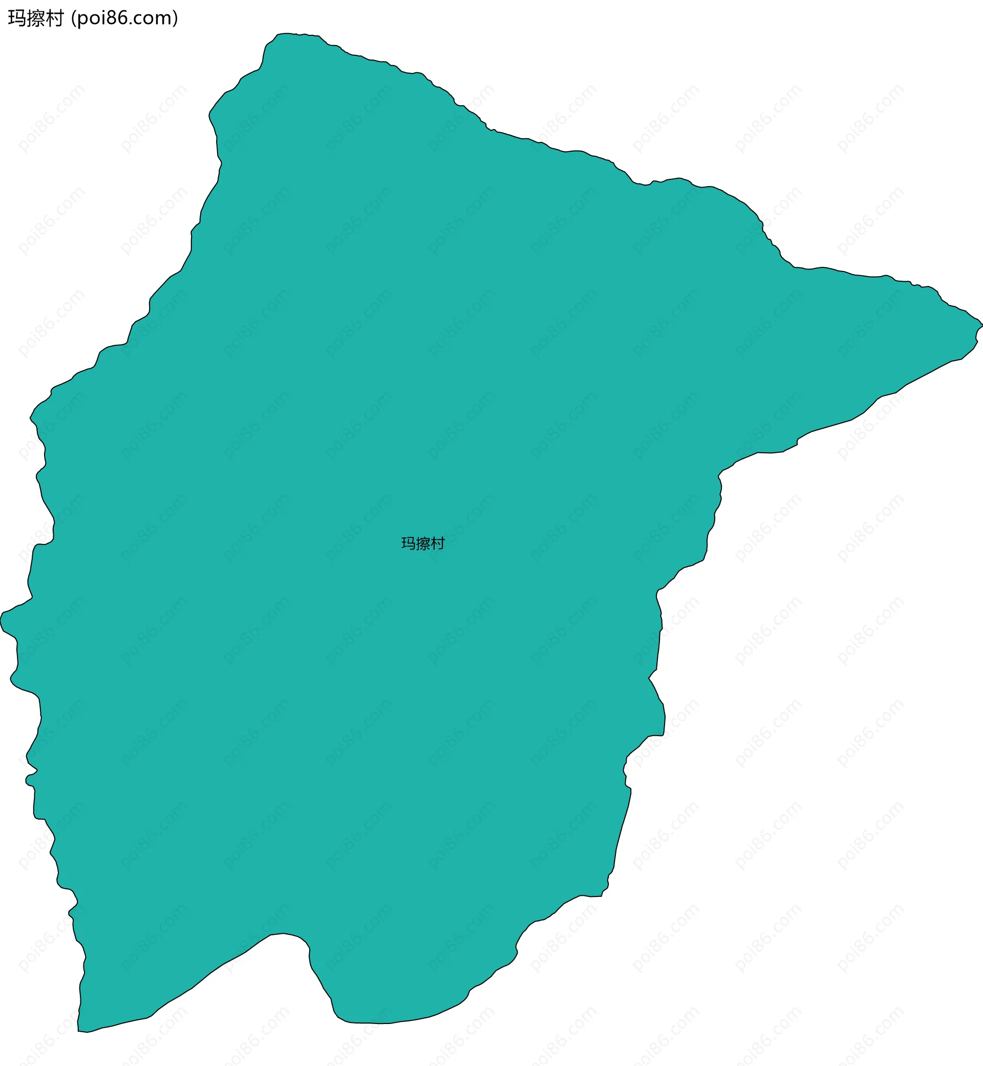 玛擦村边界地图