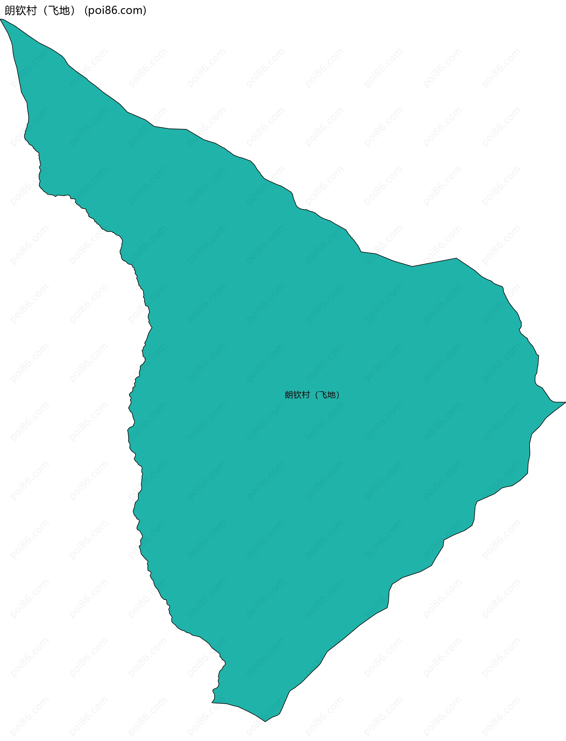 朗钦村（飞地）边界地图