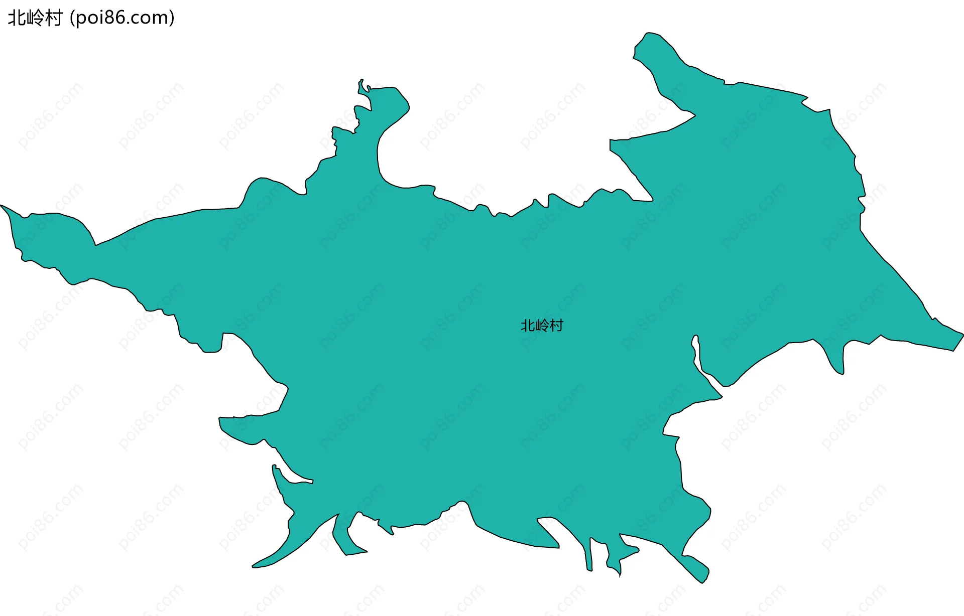 北岭村边界地图