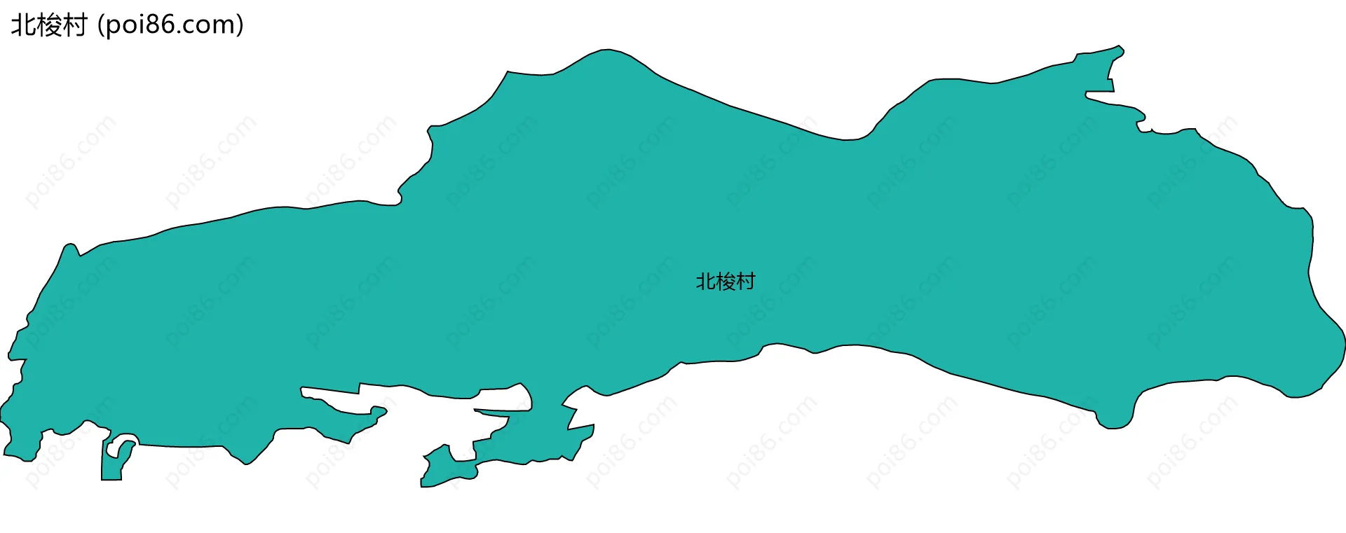 北梭村边界地图